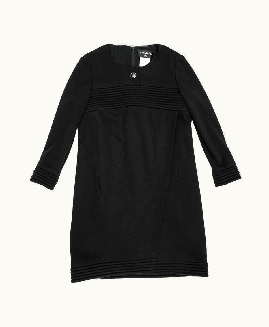 Chanel Chanel Dress In Black Wool Jersey fr