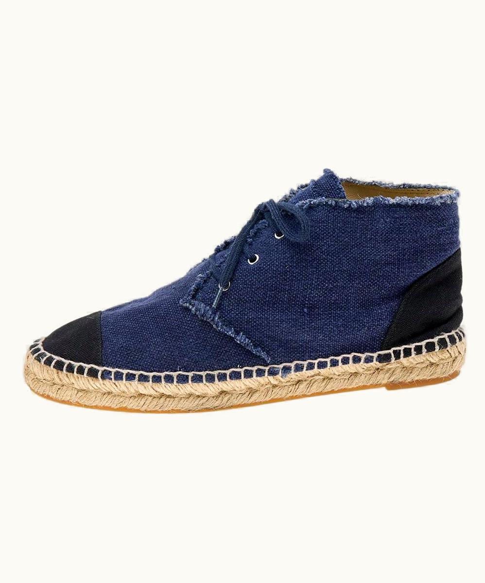 Chanel Chanel Blue/Black Canvas Espadrille Sneakers
