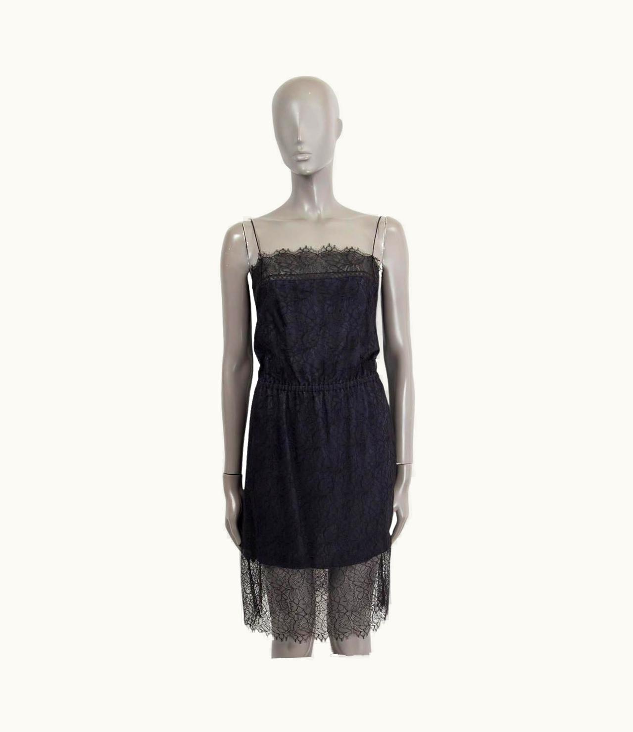 Chanel Chanel Black 2017 17s Chantilly Lace Slip Dress
