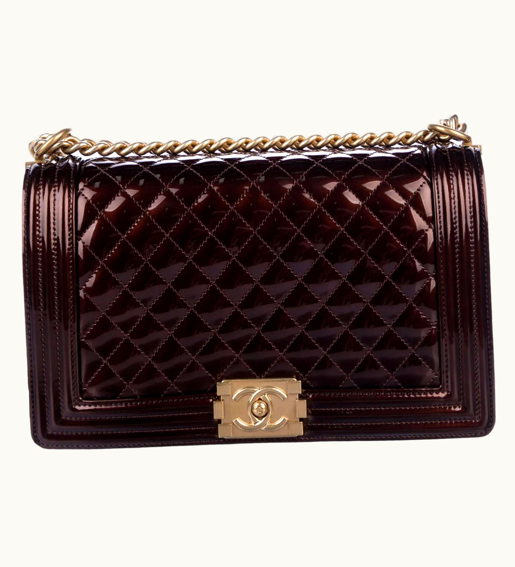 Chanel Chanel Rare Limited Edition Metallic Bronze Large Brown Gold Boy Bag