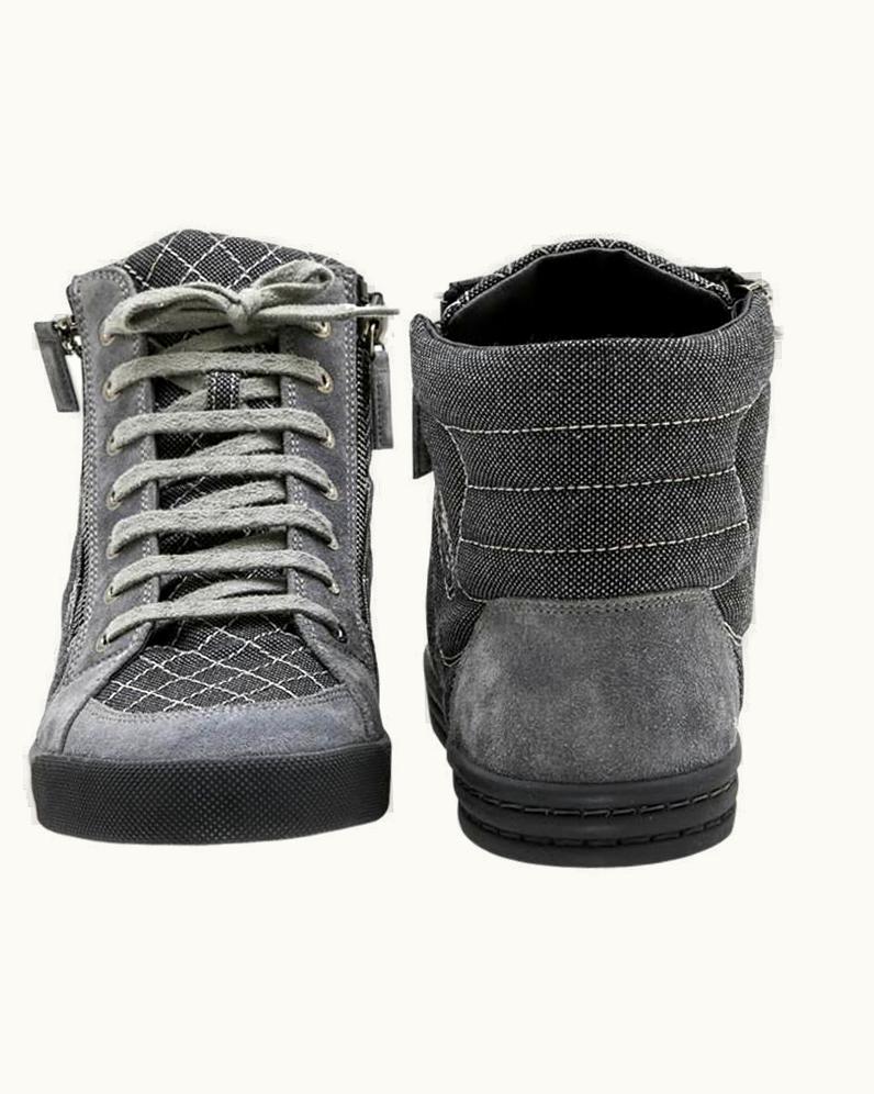 Chanel Chanel Sneakers In Grey Denim And Suede .5fr