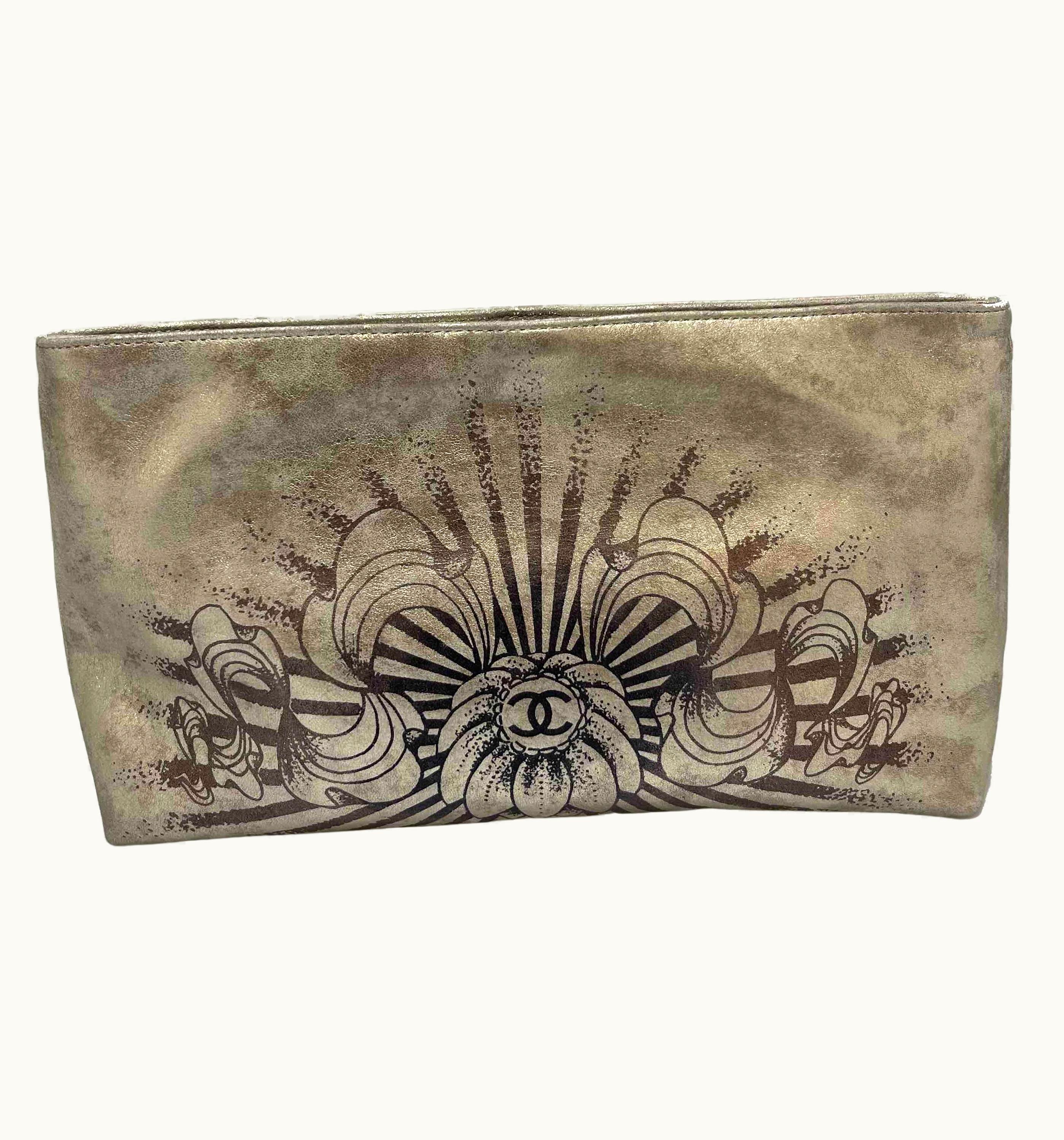 Chanel Chanel Clutch Bag Paris-Bombay In Pale Gold Leather