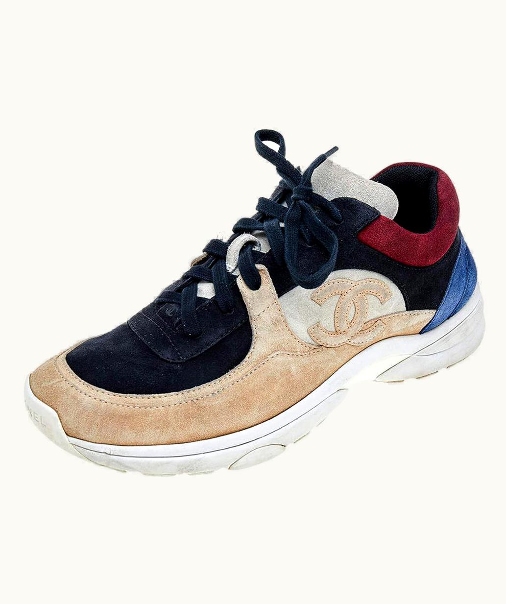 Chanel Chanel Multicolor Suede Cc Low Top Sneakers UZ0594309