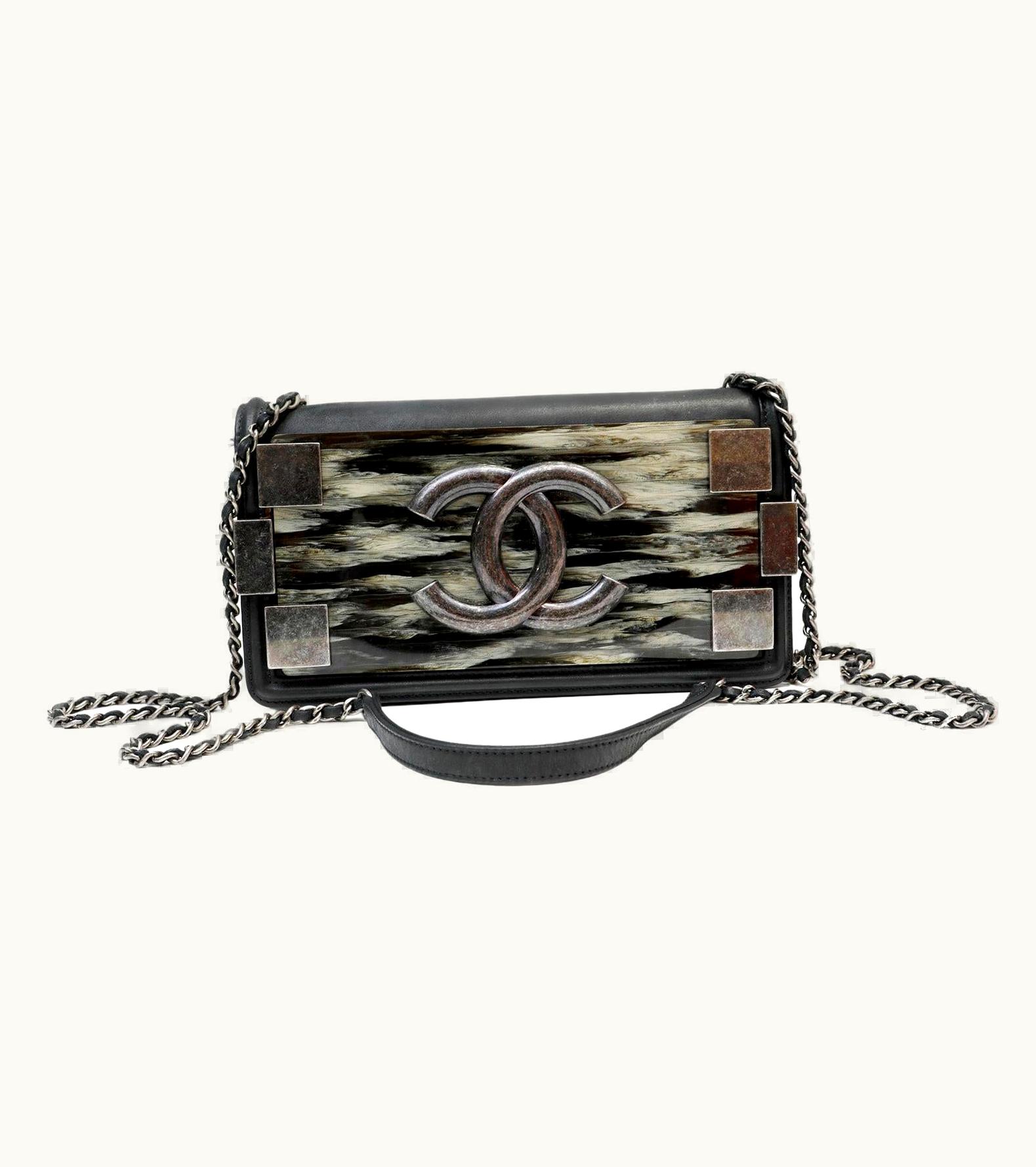 Chanel Chanel Black Leather And Resin Special Edition Brick Bag