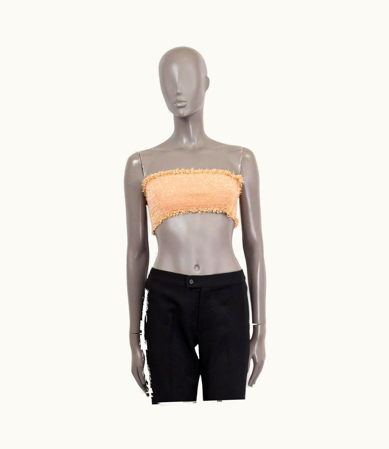 Chanel Chanel Peach & Pink 2018 Fringed Bandeau Top Shirt