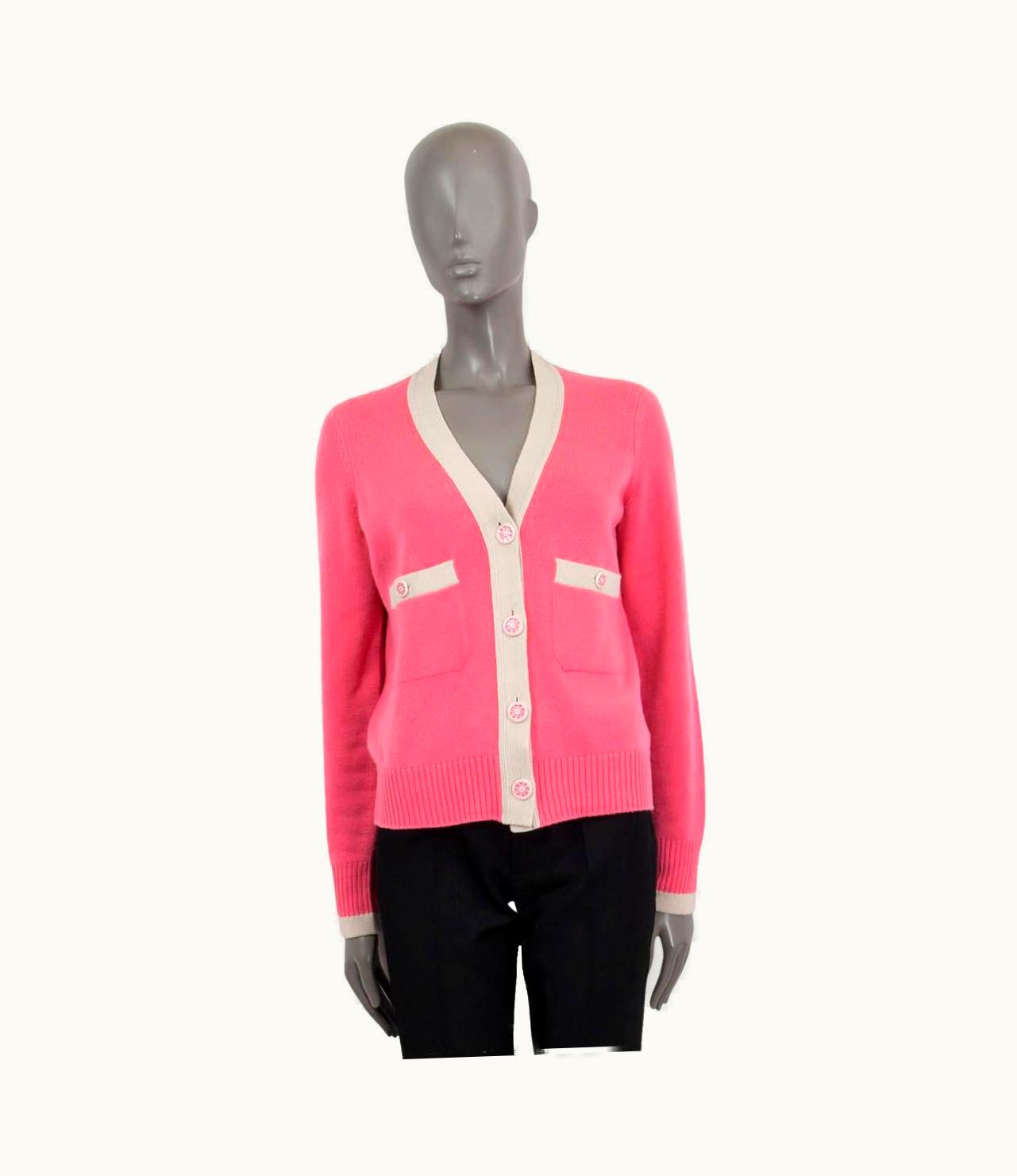 Chanel Chanel Pink & Sand Cashmere 2016 16c Seoul Cardigan Jacket