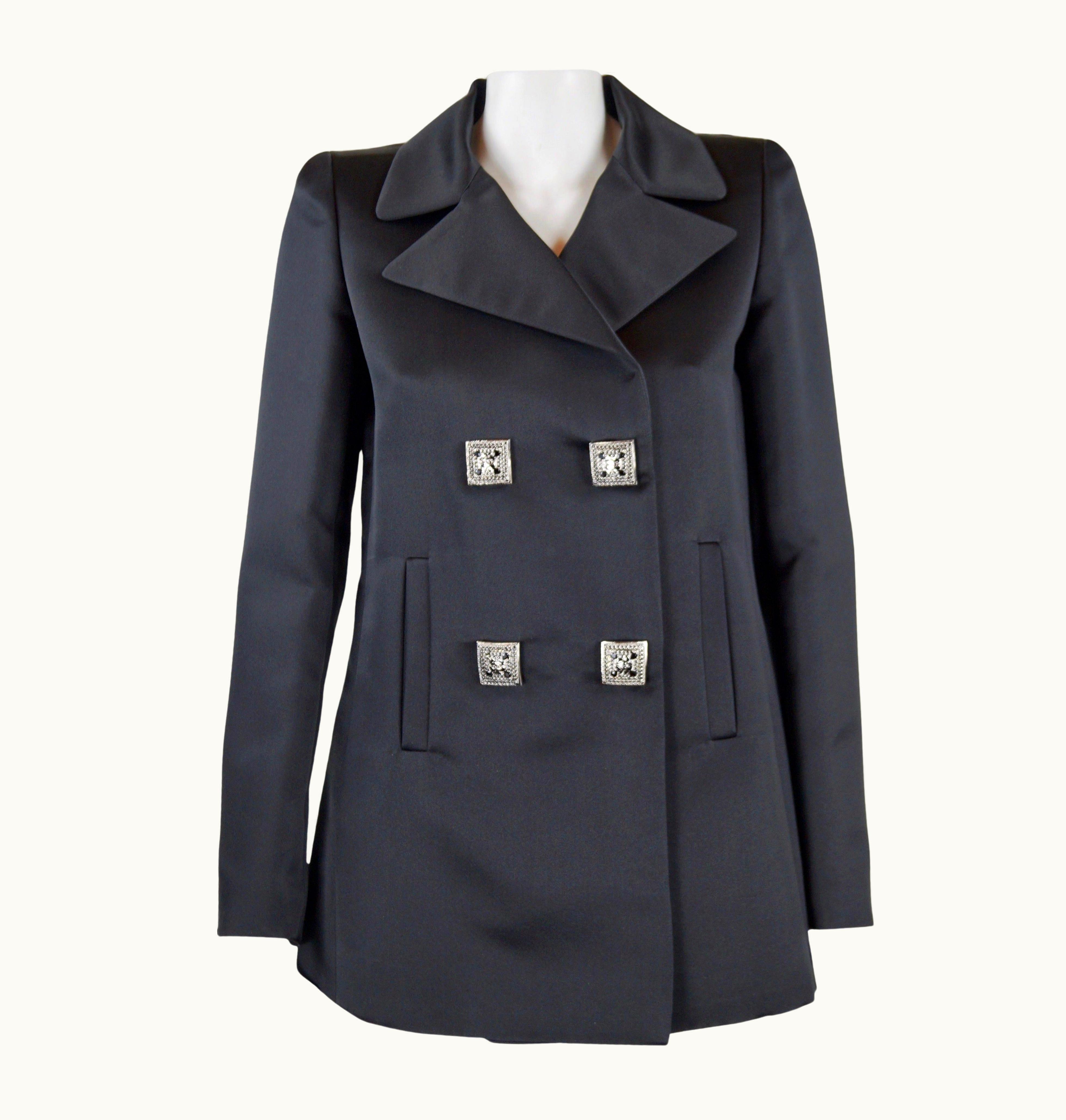 Chanel Chanel Black Silk Satin Jacket Pre Fall 2011 Paris Byzance Fr