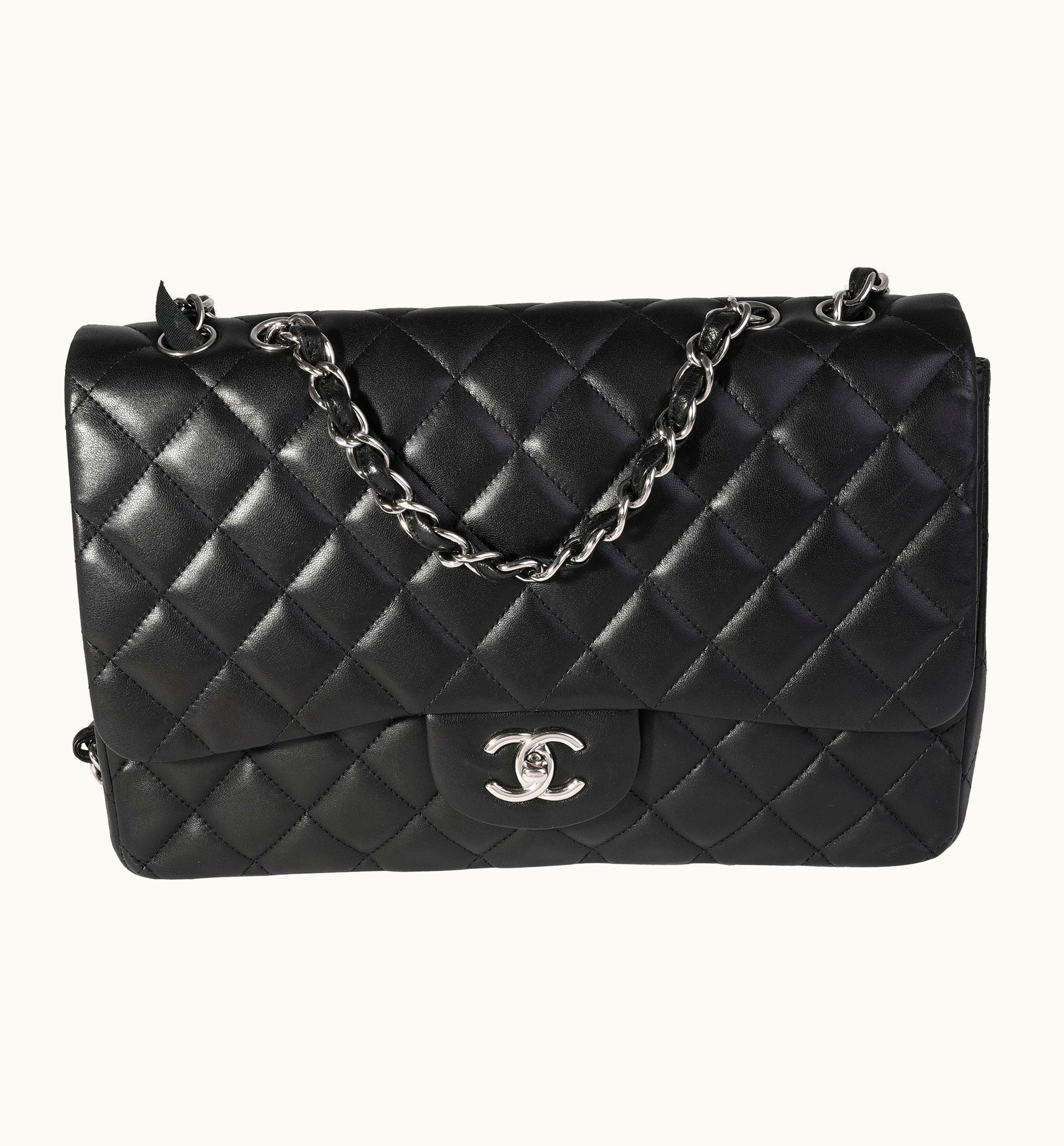 Chanel Chanel Black Quilted Lambskin Jumbo Classic Single Flap Bag UZ0594527