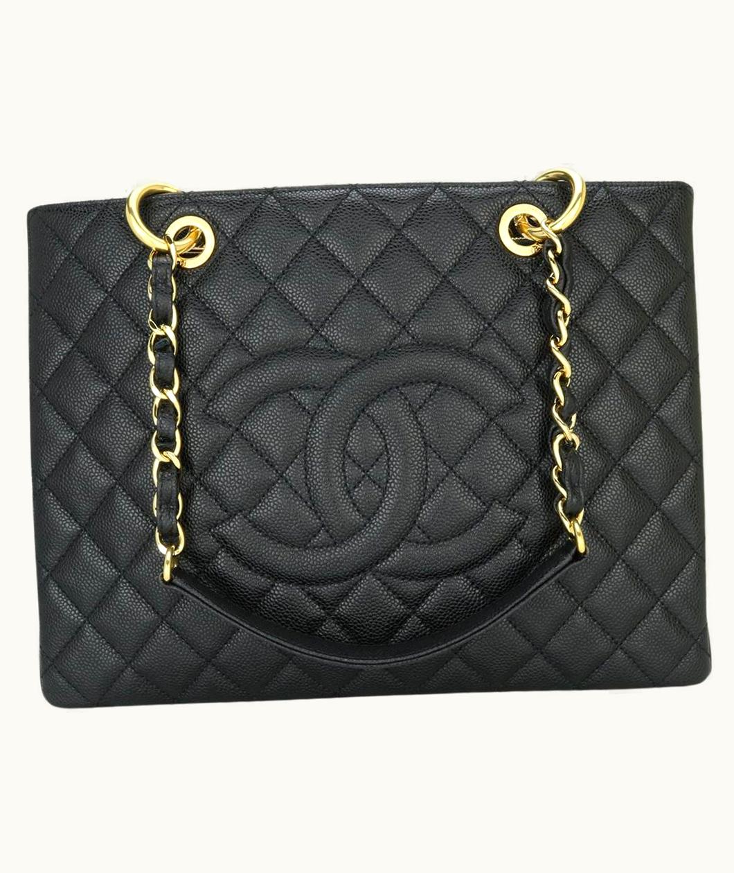 Chanel Chanel Grand Shopping Tote (gst) Bag Black Caviar With Gold Hardware 2012 UZ0594595