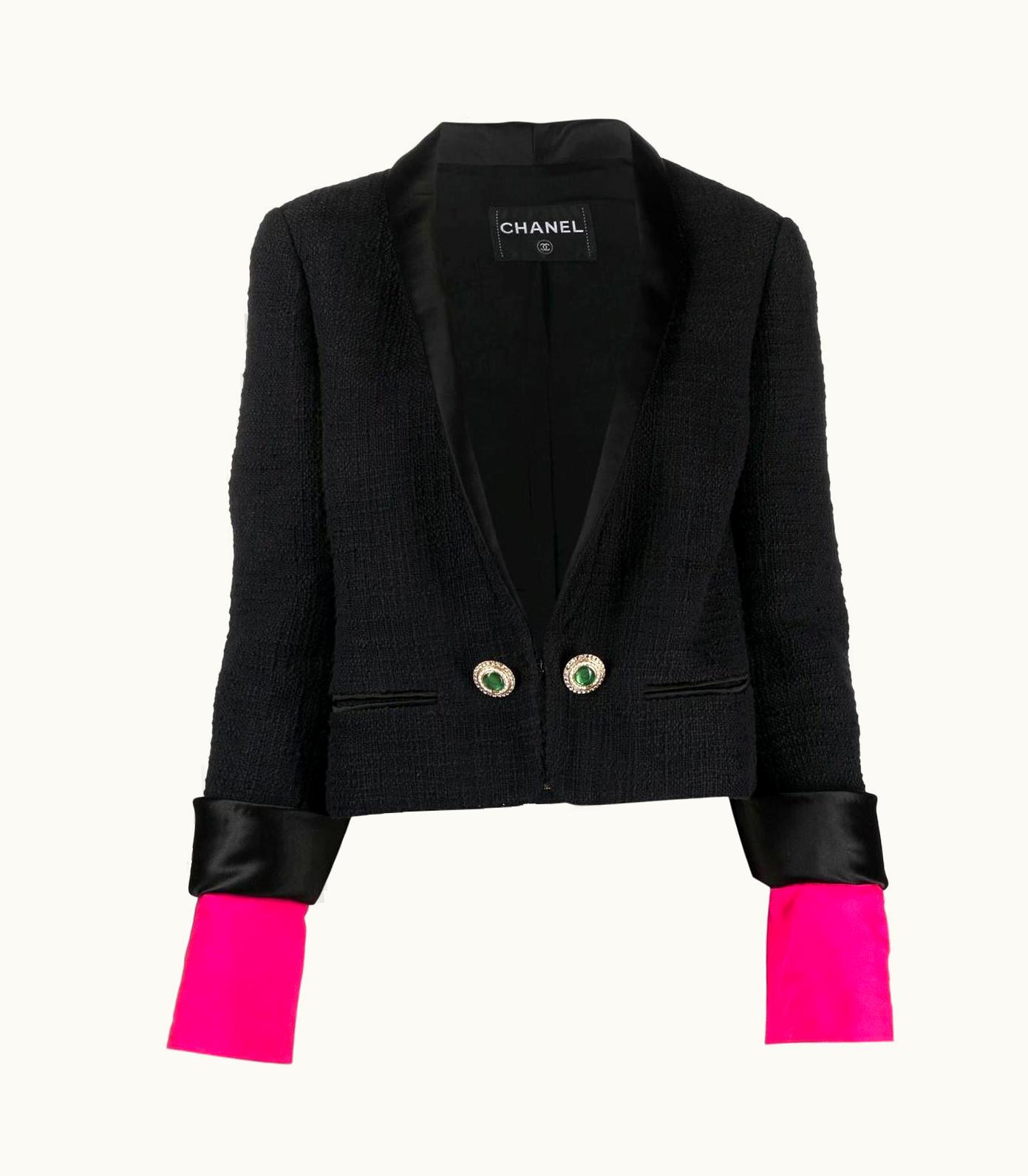 Chanel Iconic Chanel Paris-Bombay Metiers D Art Autumn 2012 Black Cotton Boucle Jacket