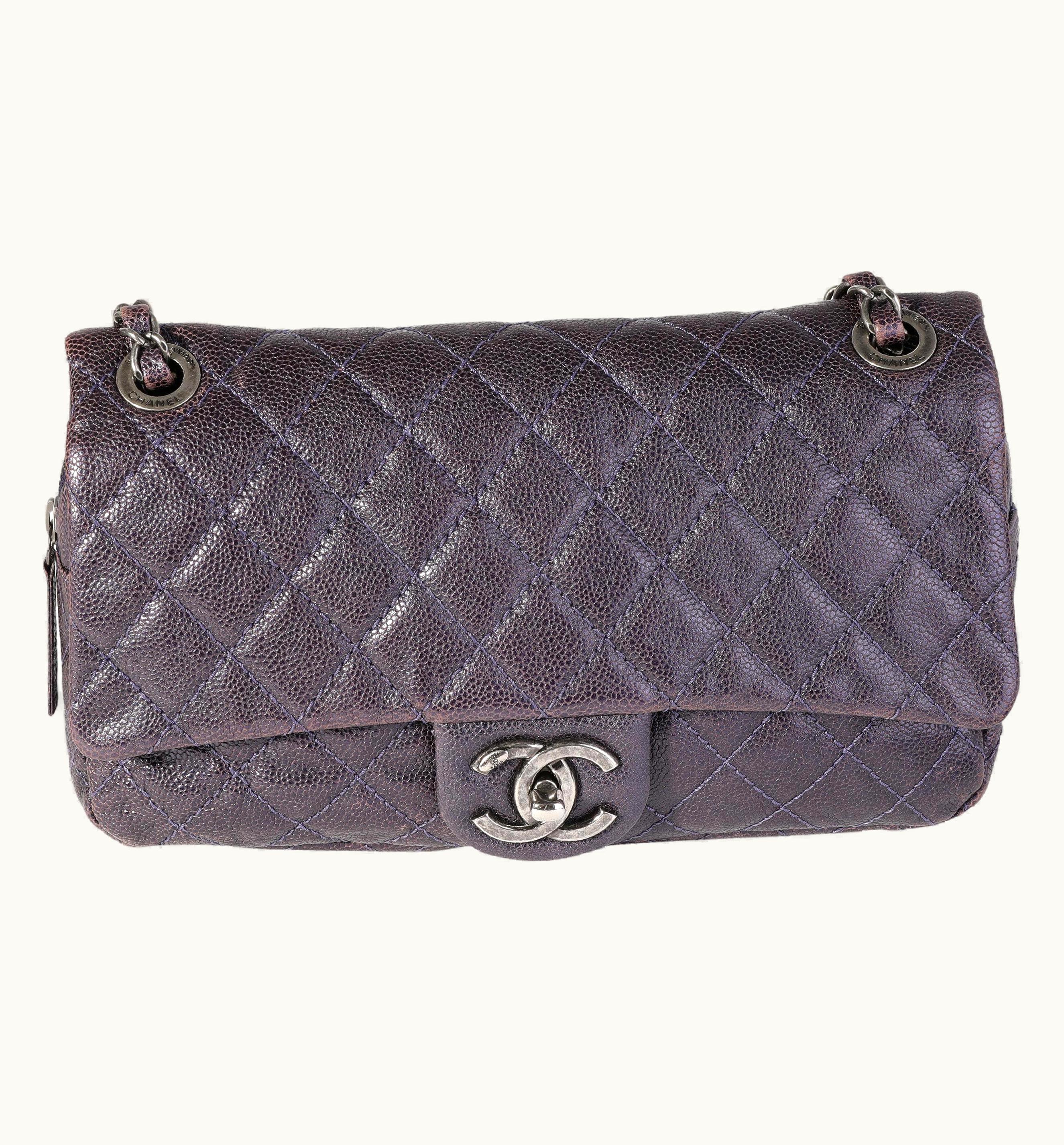 Chanel Chanel Easy Flap Bag Small Crossbody Shoulder Top Handle Purple