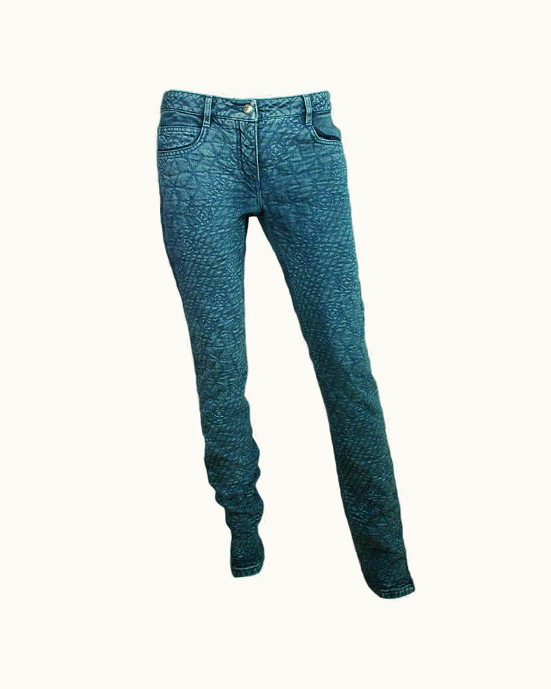 Chanel Chanel 2012 Denim Camelia Print Jeans Pants Nwt- .38 Rt.$1