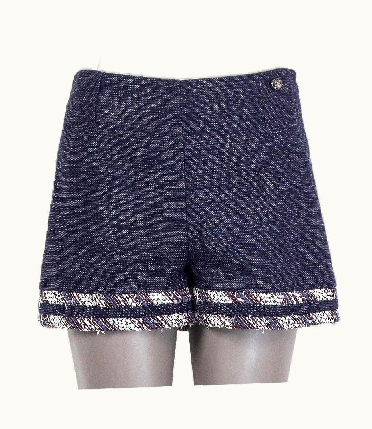 Chanel Chanel Smokey Purple Cotton 2013 Tweed Shorts Pants