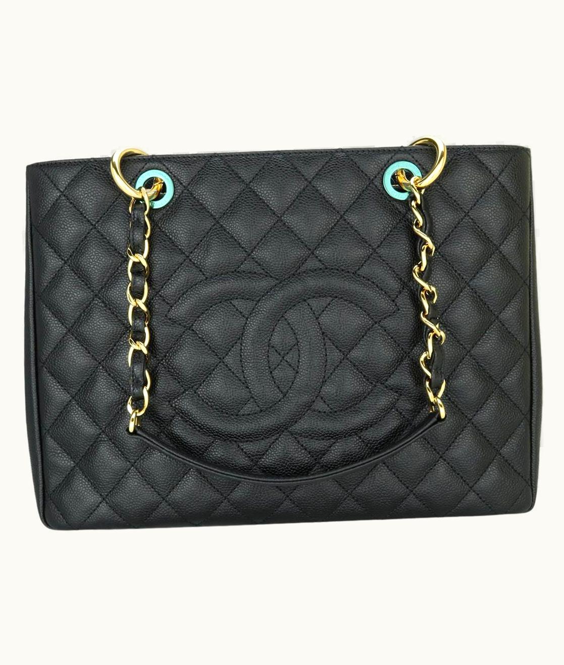 Chanel Chanel Grand Shopping Tote (gst) Bag Black Caviar With Gold Hardware 2013 UZ0594687