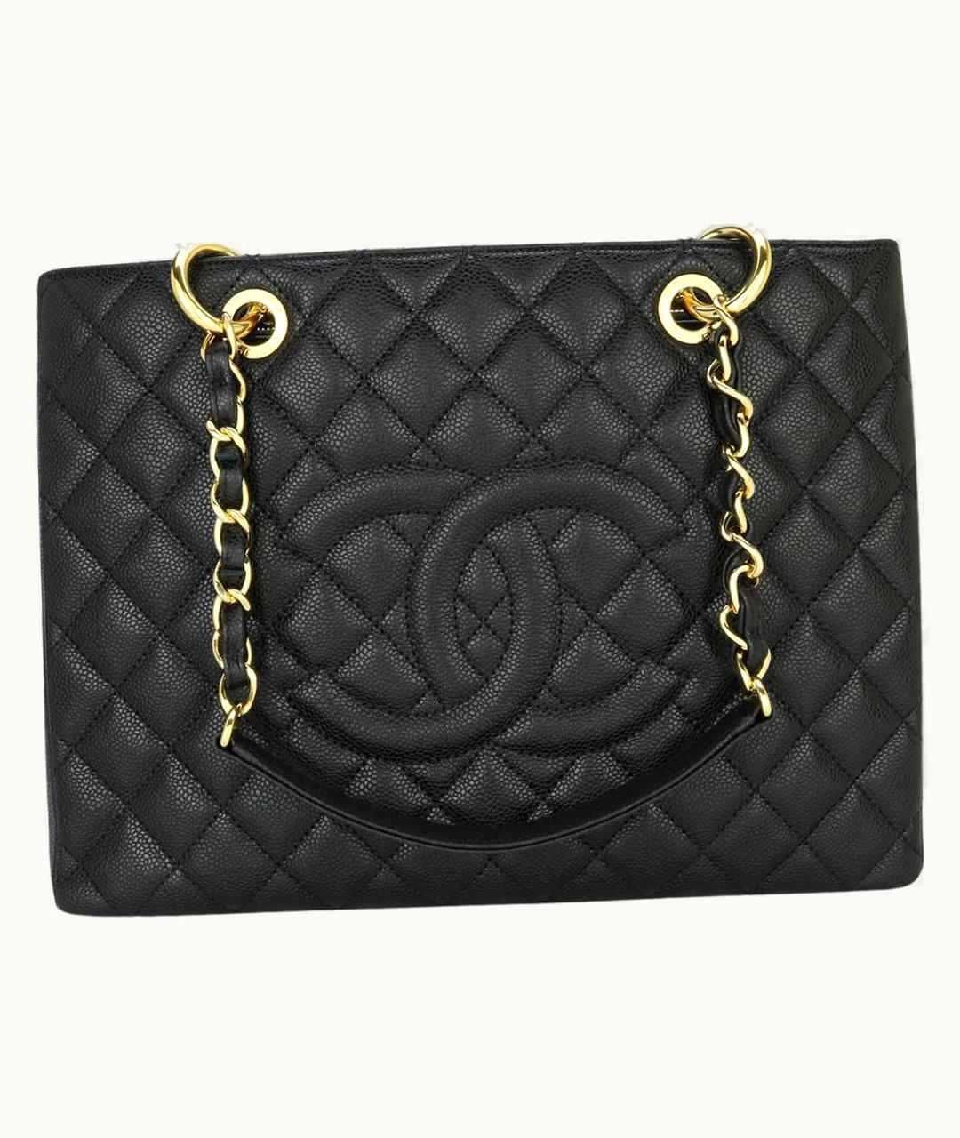 Chanel Chanel Grand Shopping Tote (gst) Bag Black Caviar With Gold Hardware 2013 UZ0594731