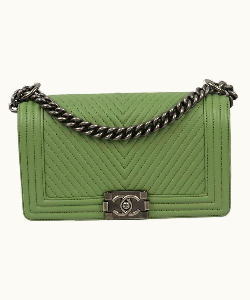 Chanel Chanel 2014 Boy Medium Chevron Leather Shoulder Bag