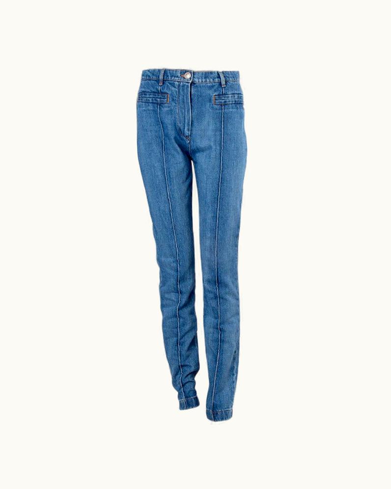 Chanel Chanel Blue Cotton Denim 2014 Dallas Tapered Jeans Pants