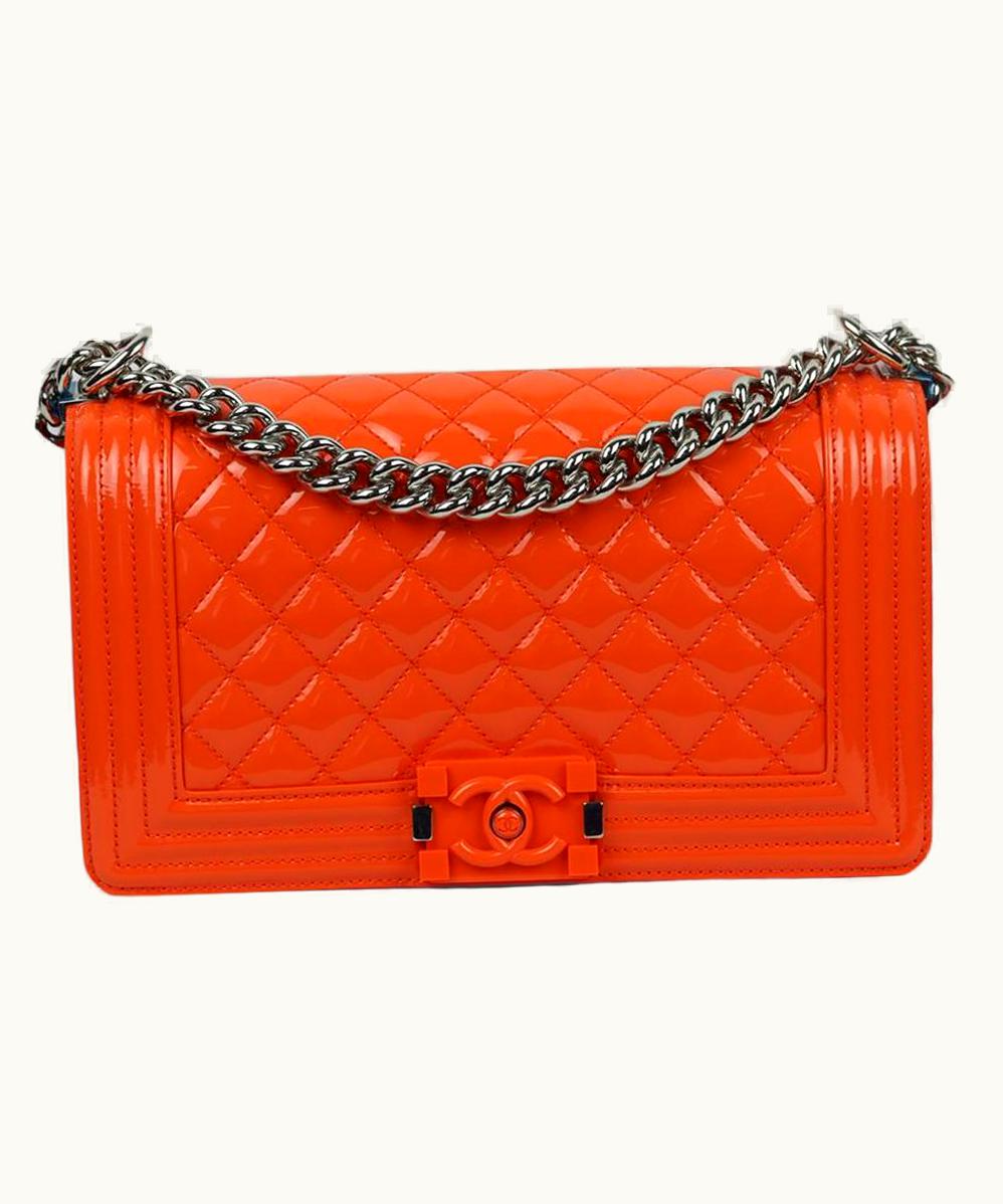 Chanel Chanel 2015 Boy Medium Quilted Patent Leather Shoulder Bag