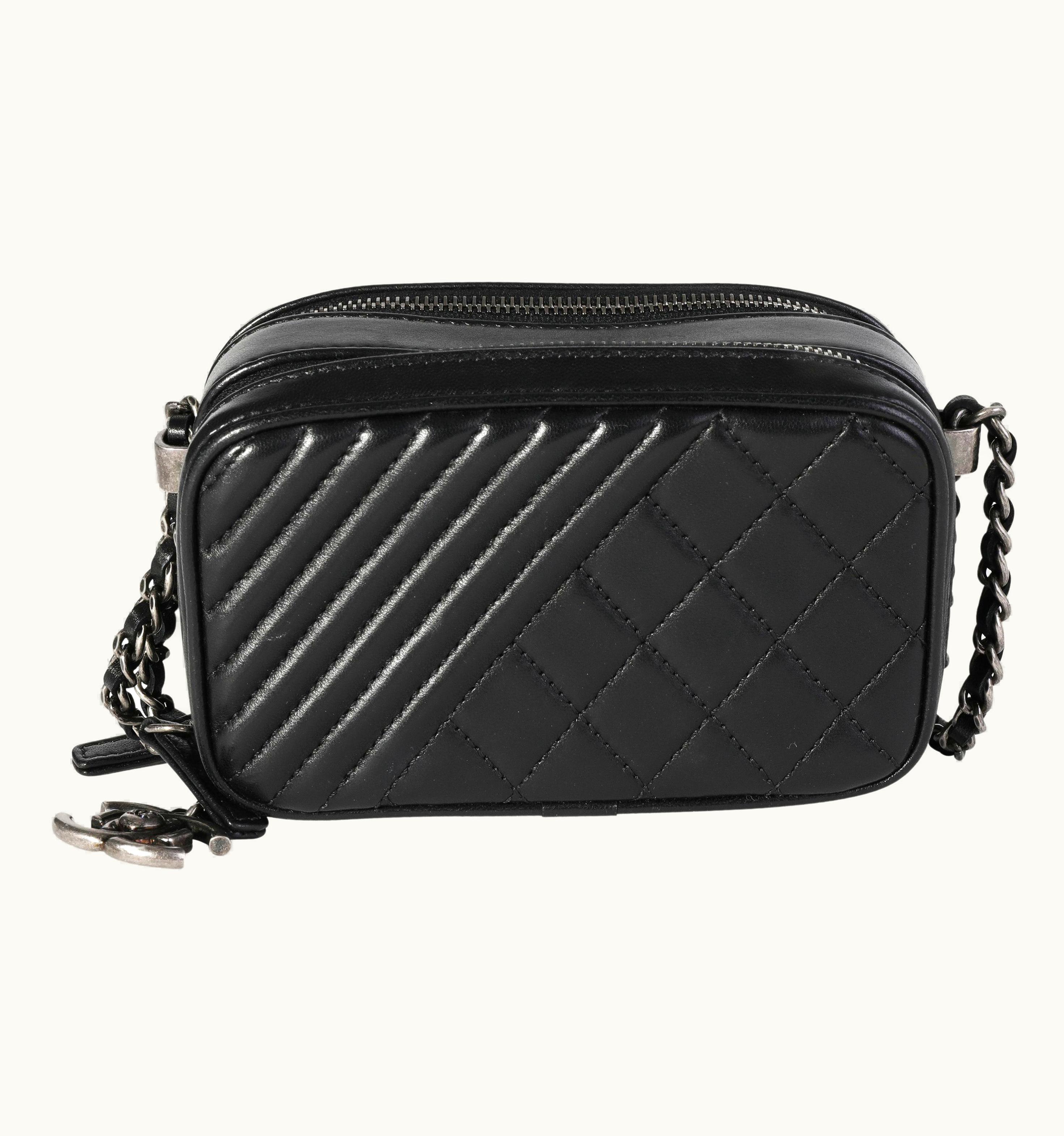Chanel Chanel Black Quilted Lambskin Coco Boy Camera Case UZ0594925