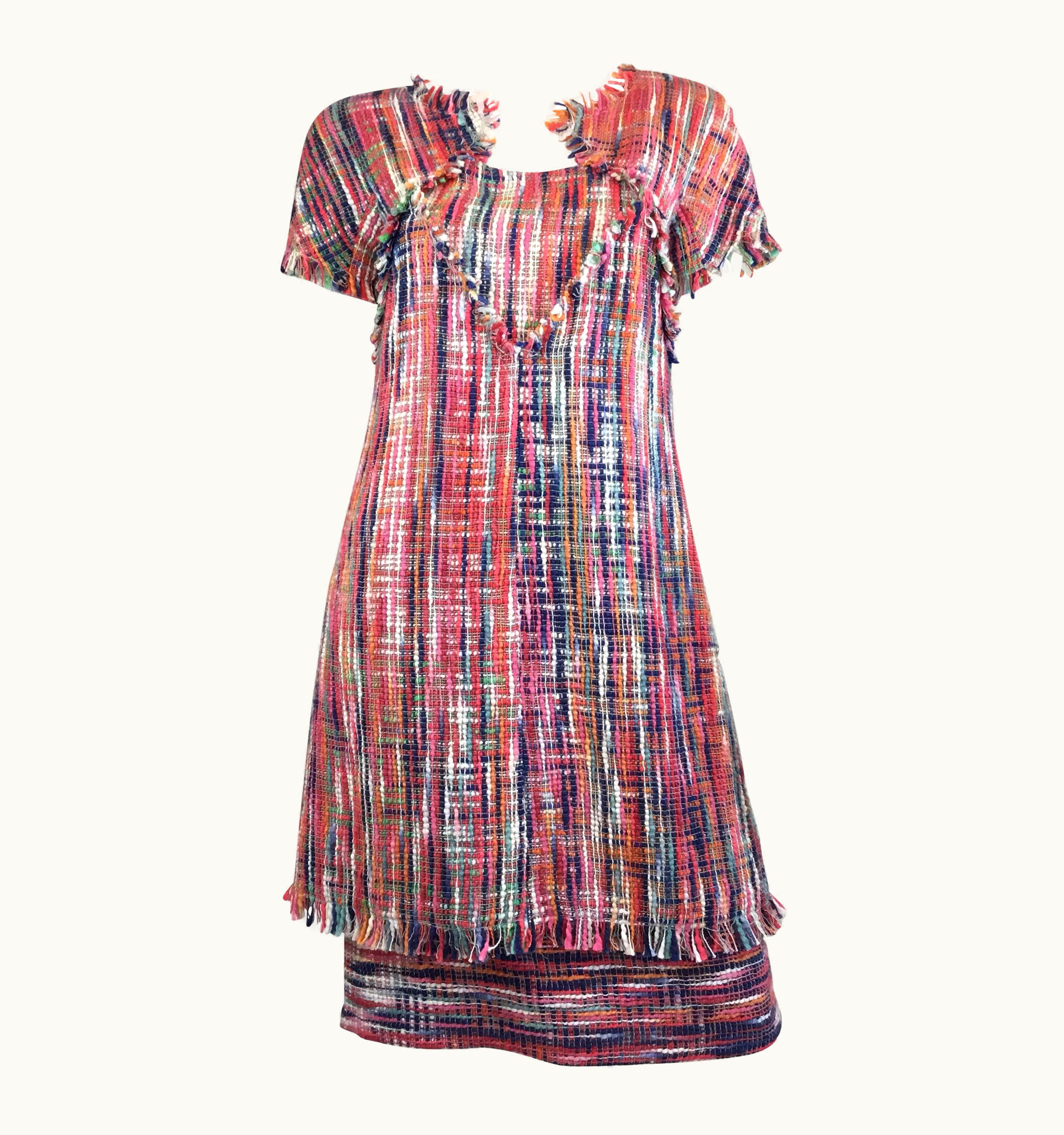 Chanel Chanel 2015 Runway Multicolor Tweed Dress