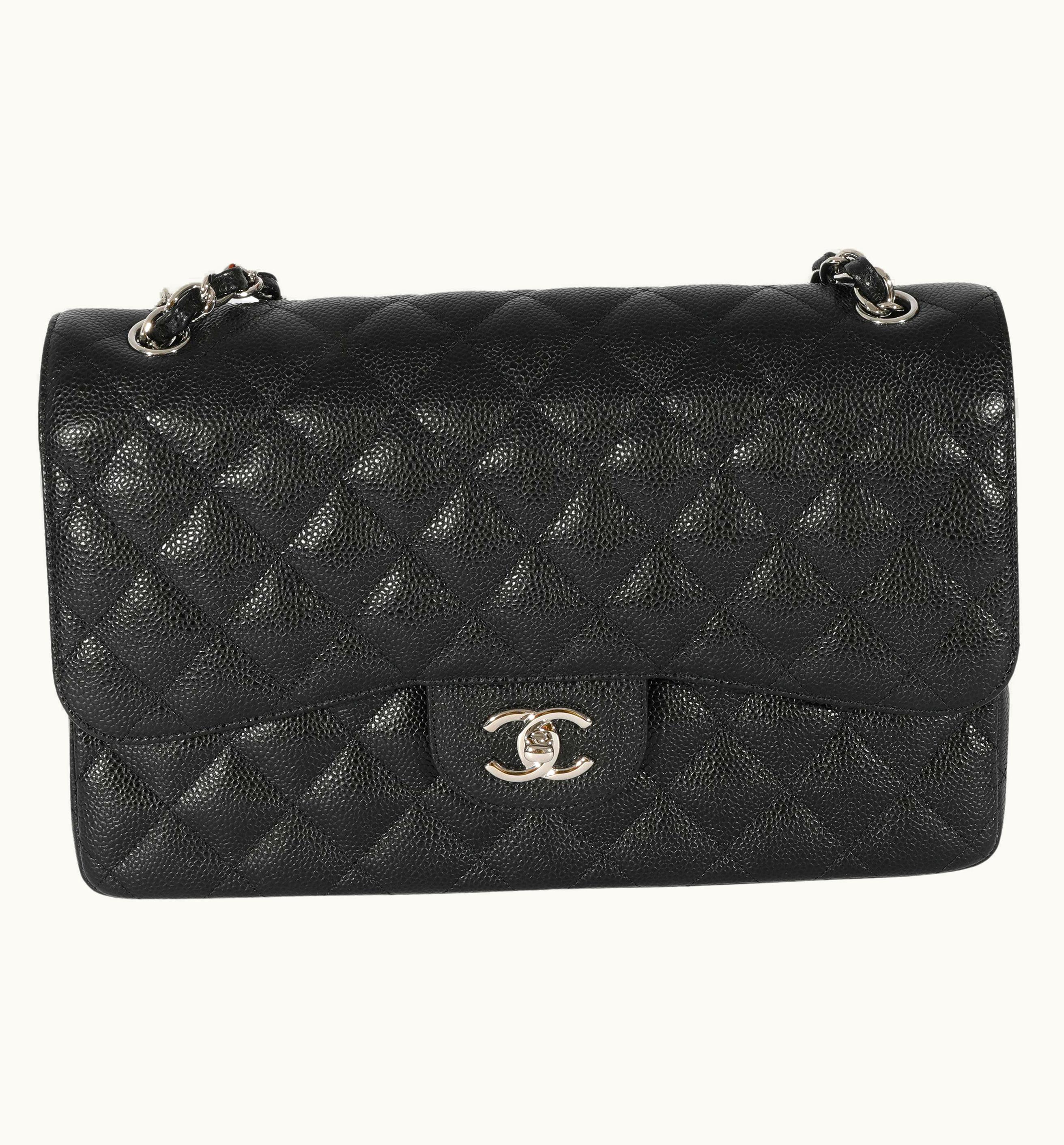 Chanel Chanel Black Caviar Jumbo Classic Double Flap Bag