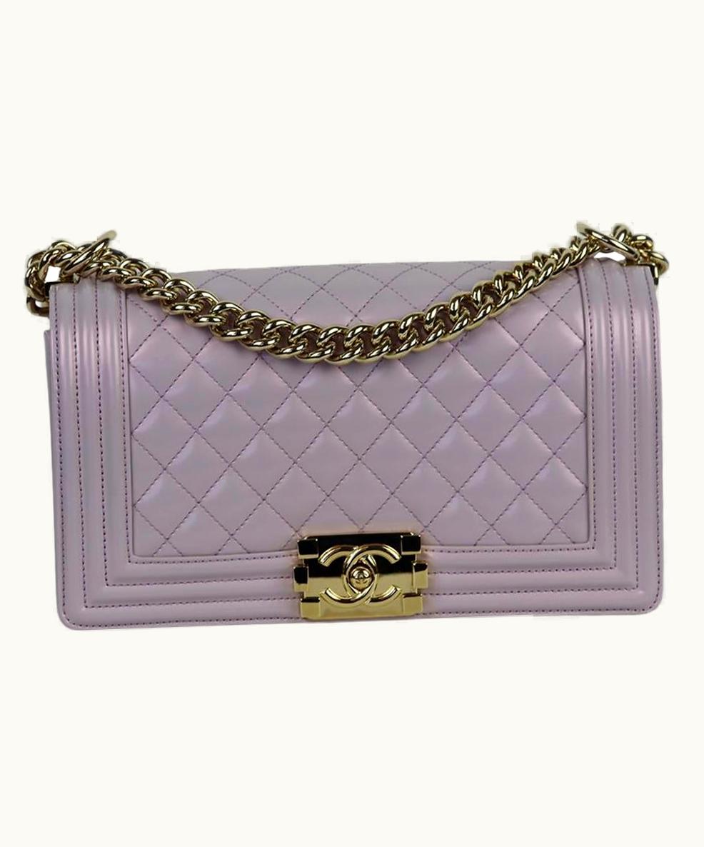 Chanel Chanel 2016 Boy Medium Quilted Irridescent Leather Shoulder Bag