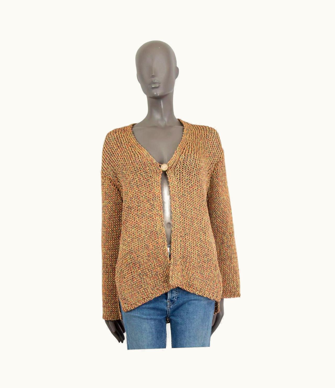 Chanel Chanel Orange Yellow Multi Cotton 2017 Oversized Cardigan Sweater