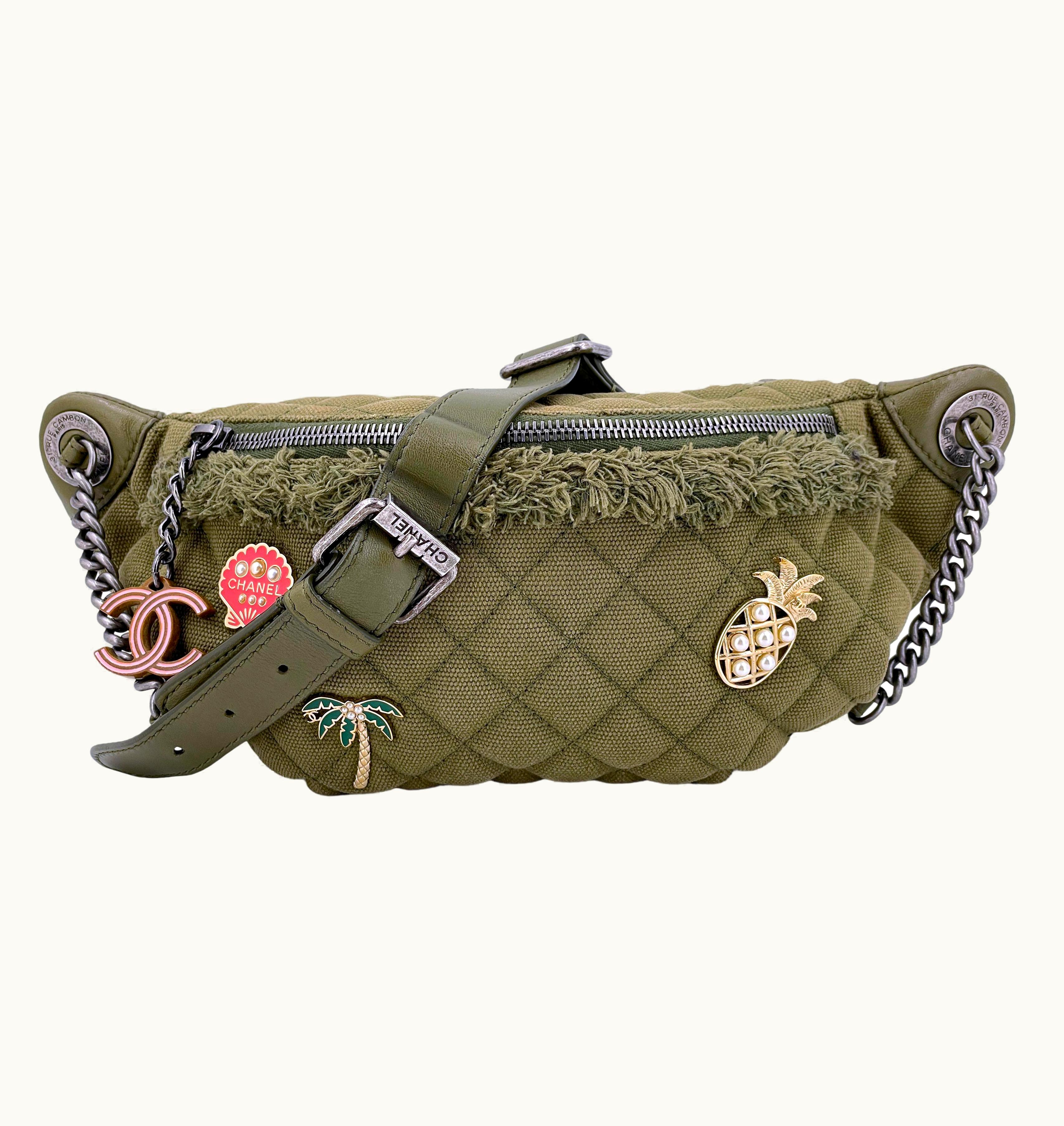 Chanel Chanel 17c Coco Cuba Khaki Banane Fanny Pack Belt Bag Rhw