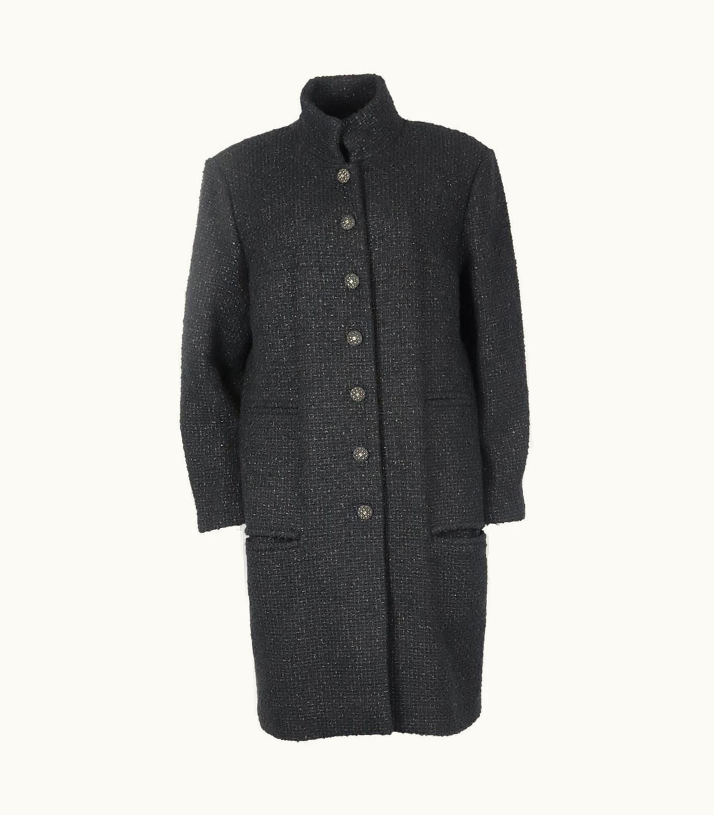 Chanel Chanel 2018 Cotton And Wool Blend Tweed Coat Uk UZ0595166