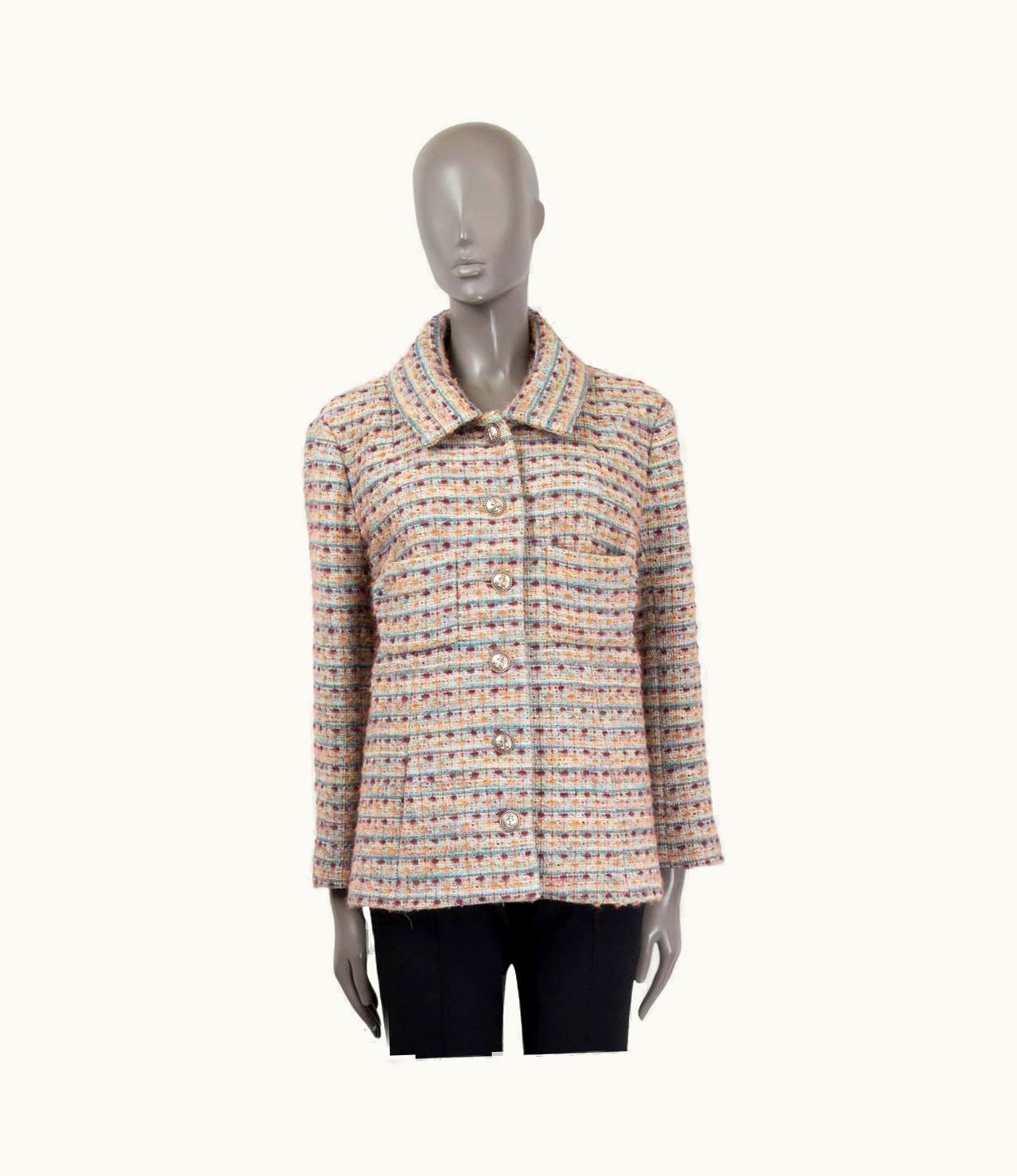 Chanel Chanel Beige Multi Wool 2018 18a Hamburg Tweed Jacket