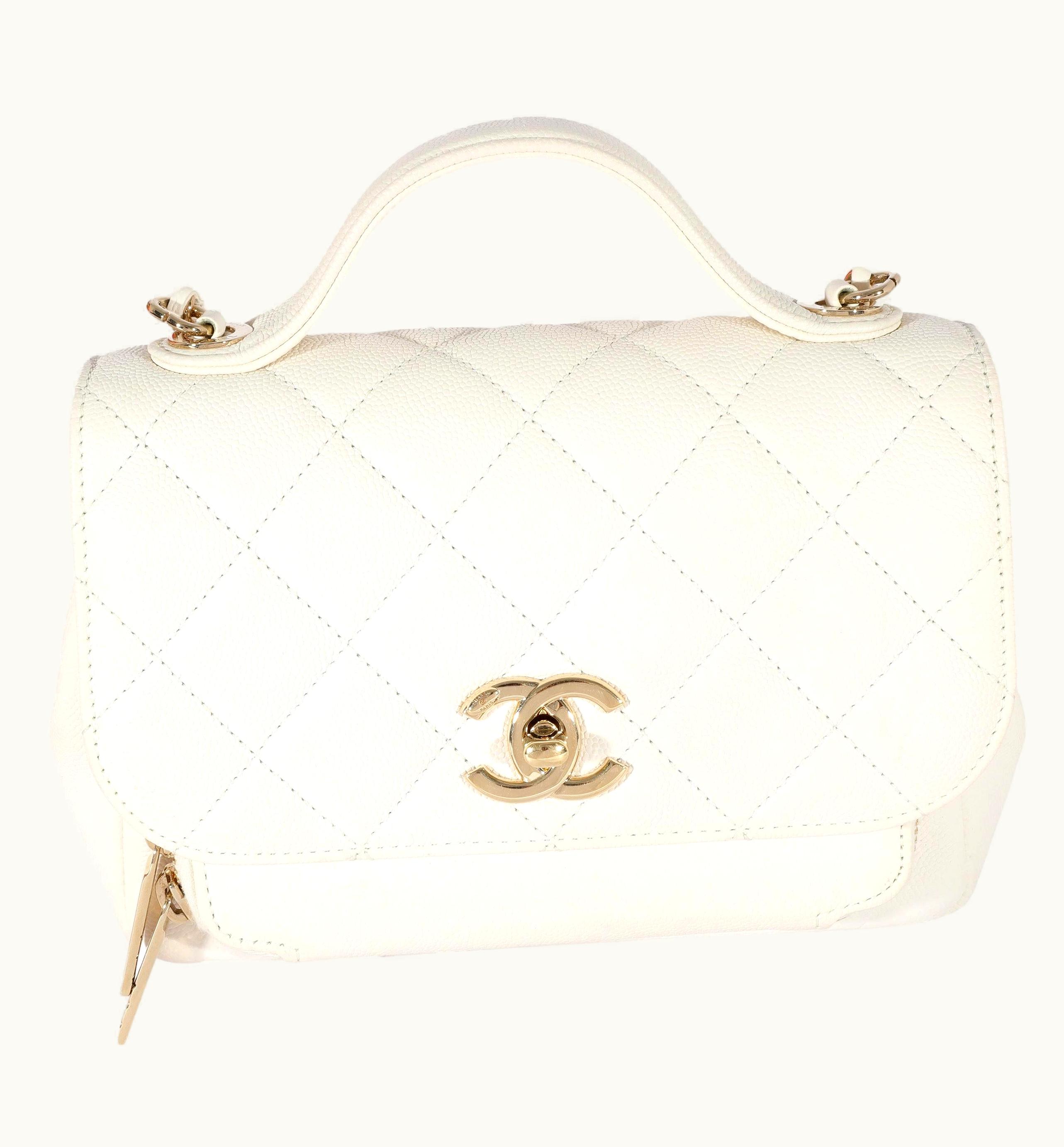 Chanel Chanel White Caviar Small Business Affinity Flap Bag