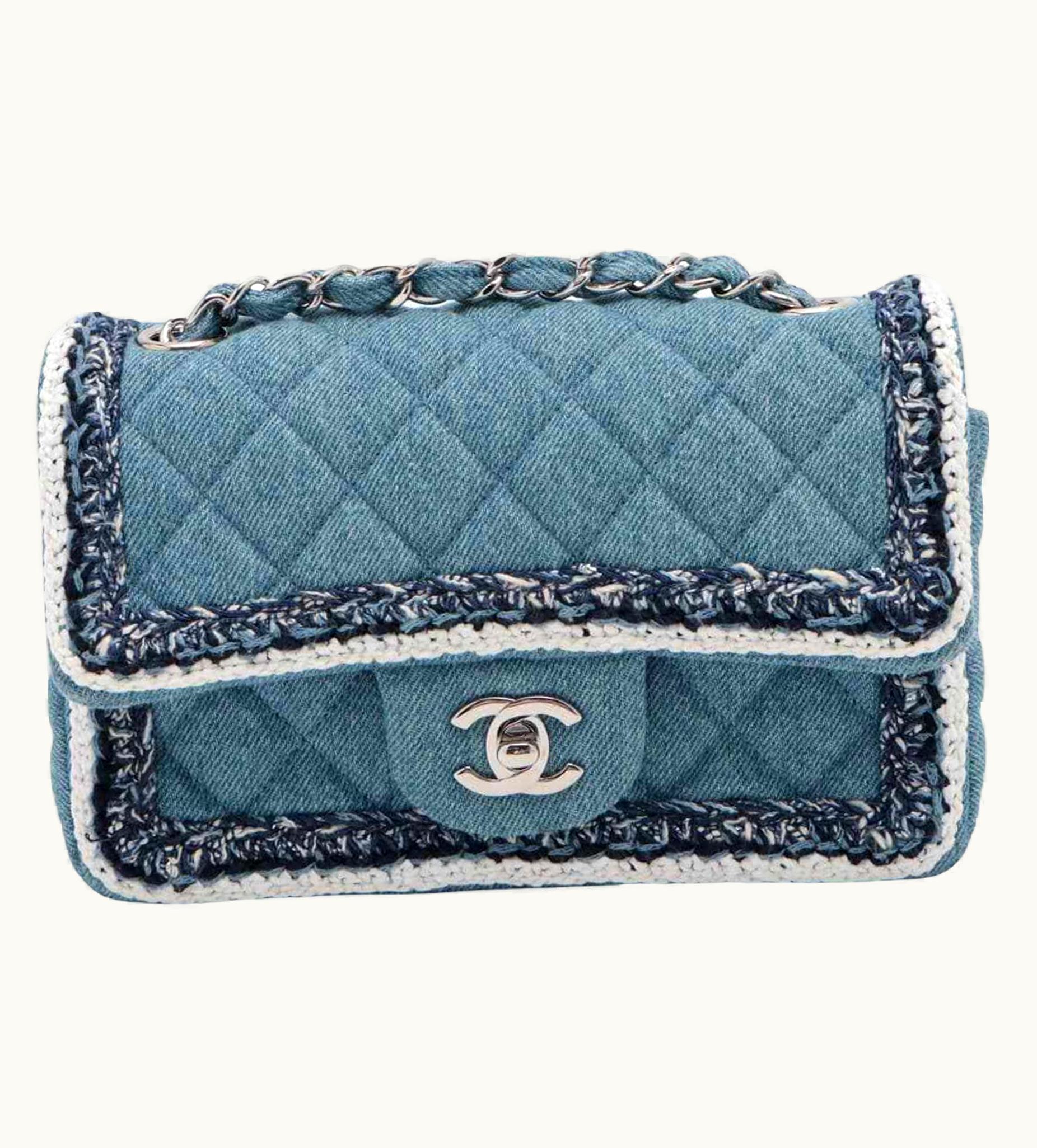 Chanel Chanel Rare Small Denim Braid Classic Flap Shoulder Bag