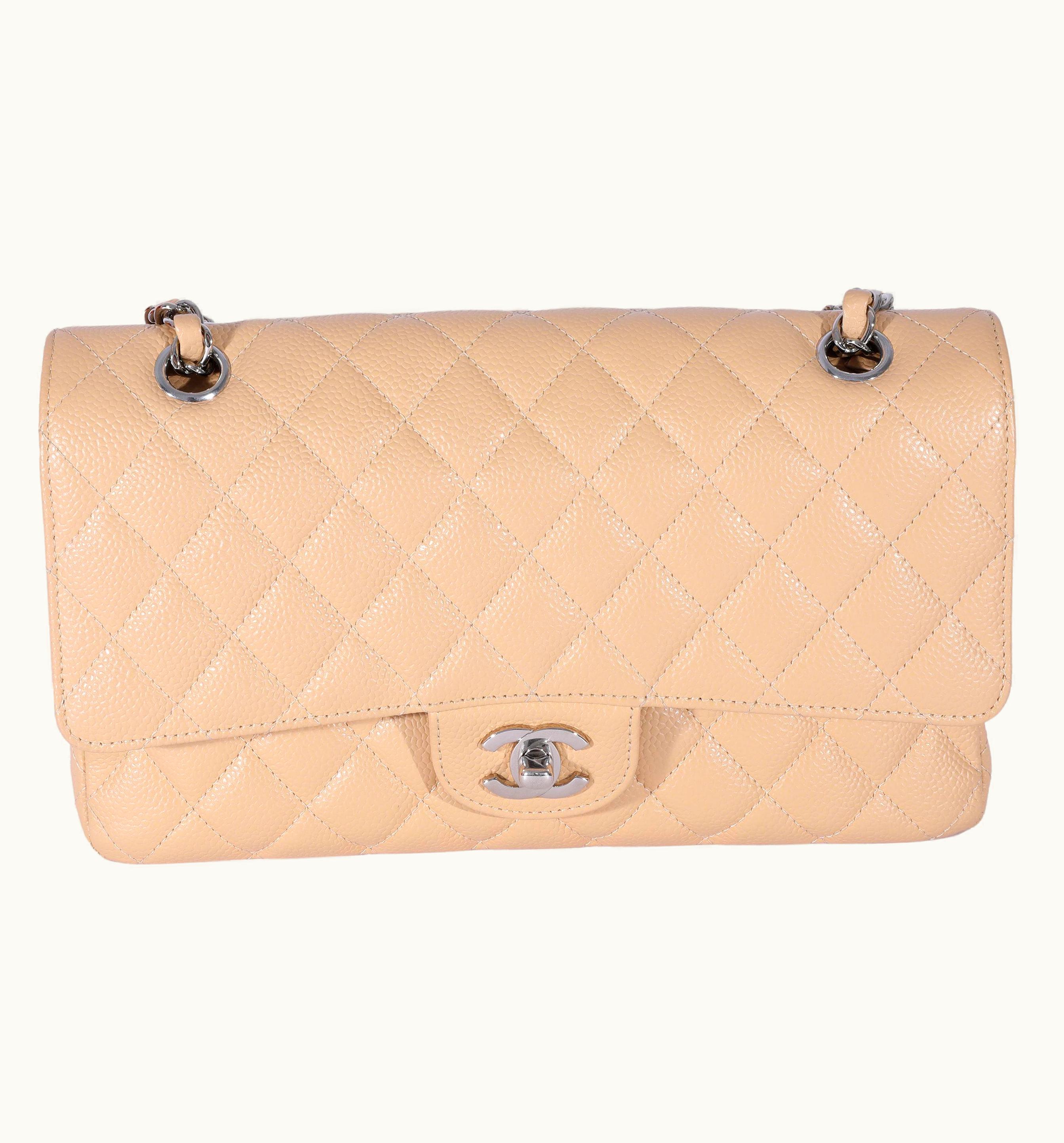 Chanel Chanel Beige Caviar Medium Classic Double Flap Bag