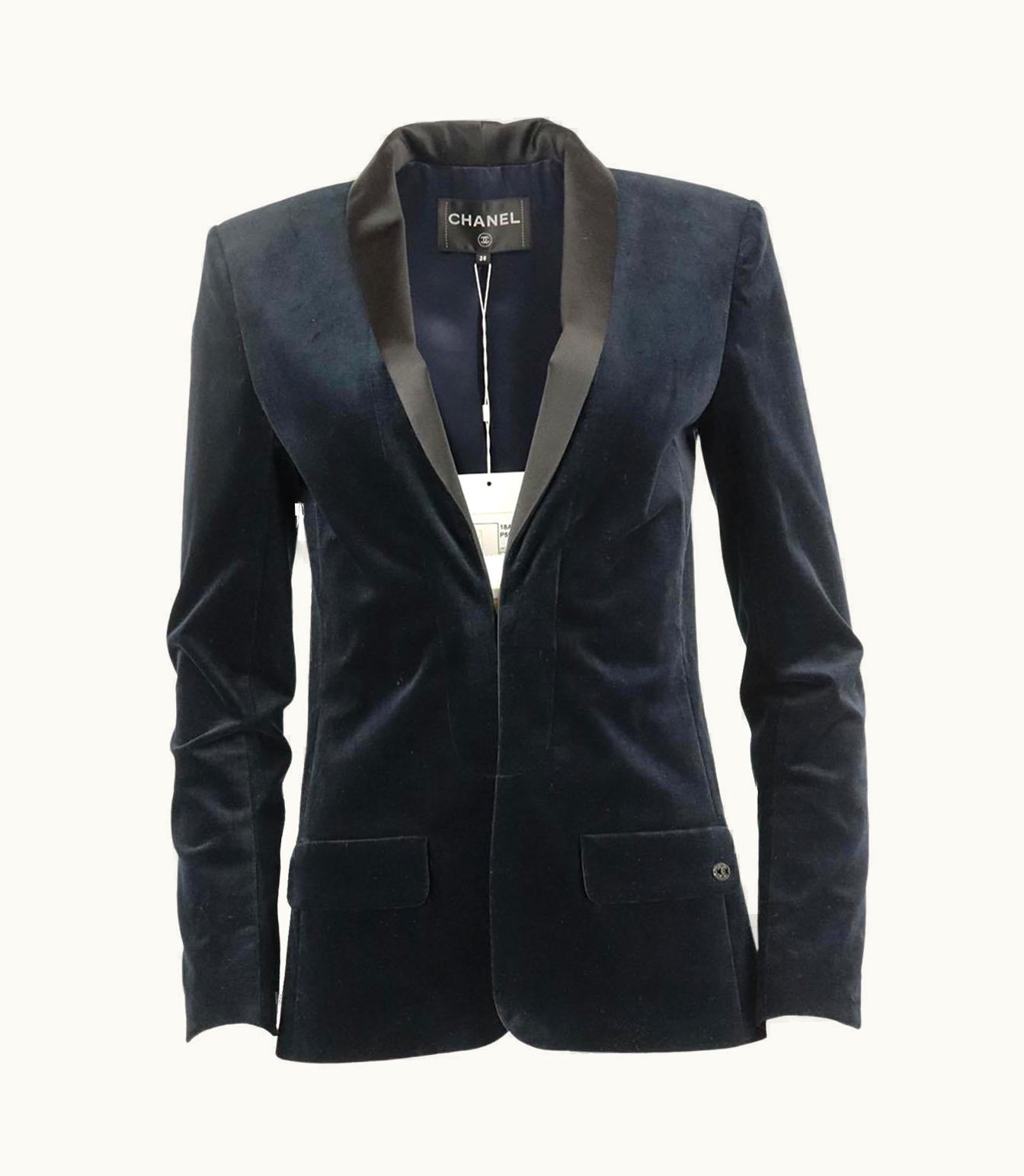 Chanel Chanel 2018 Stretch Velvet Blazer Uk