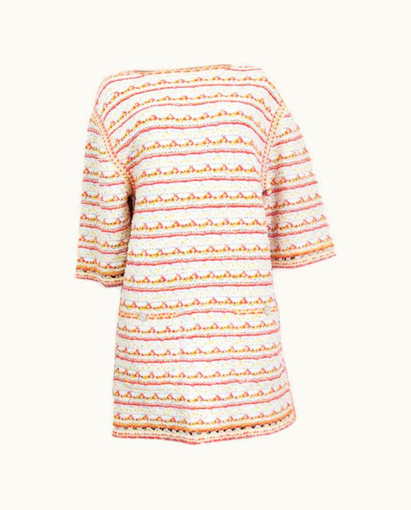 Chanel Chanel Multicoloured Cotton Blend Short Sleeve 2019 Shift Dress