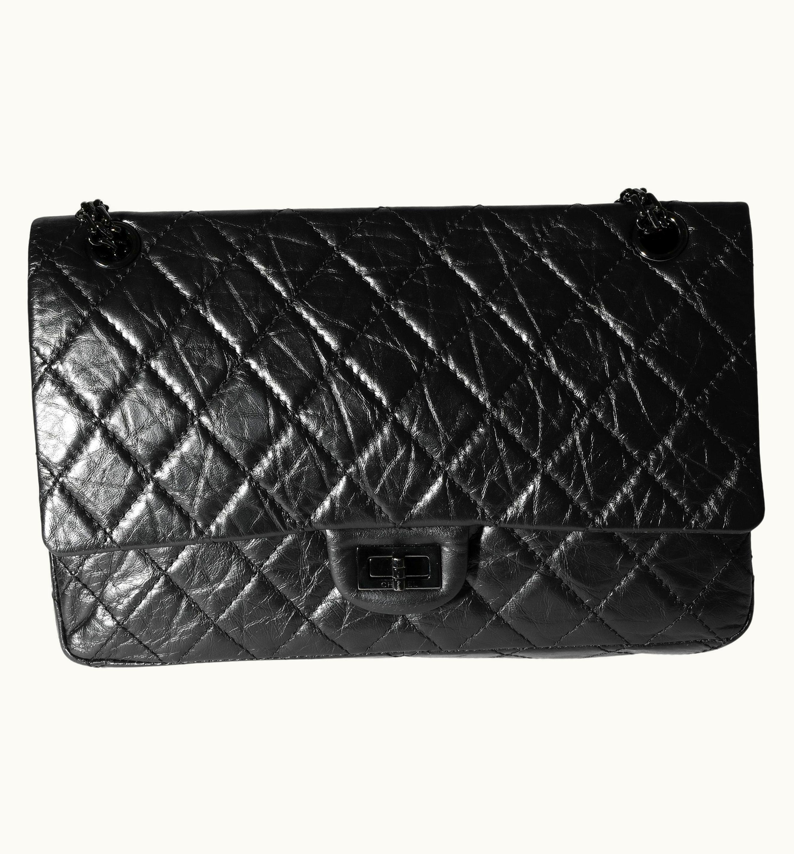 Chanel Chanel So Black Quilted Calfskin Reissue 2.55 226 Double Flap Bag