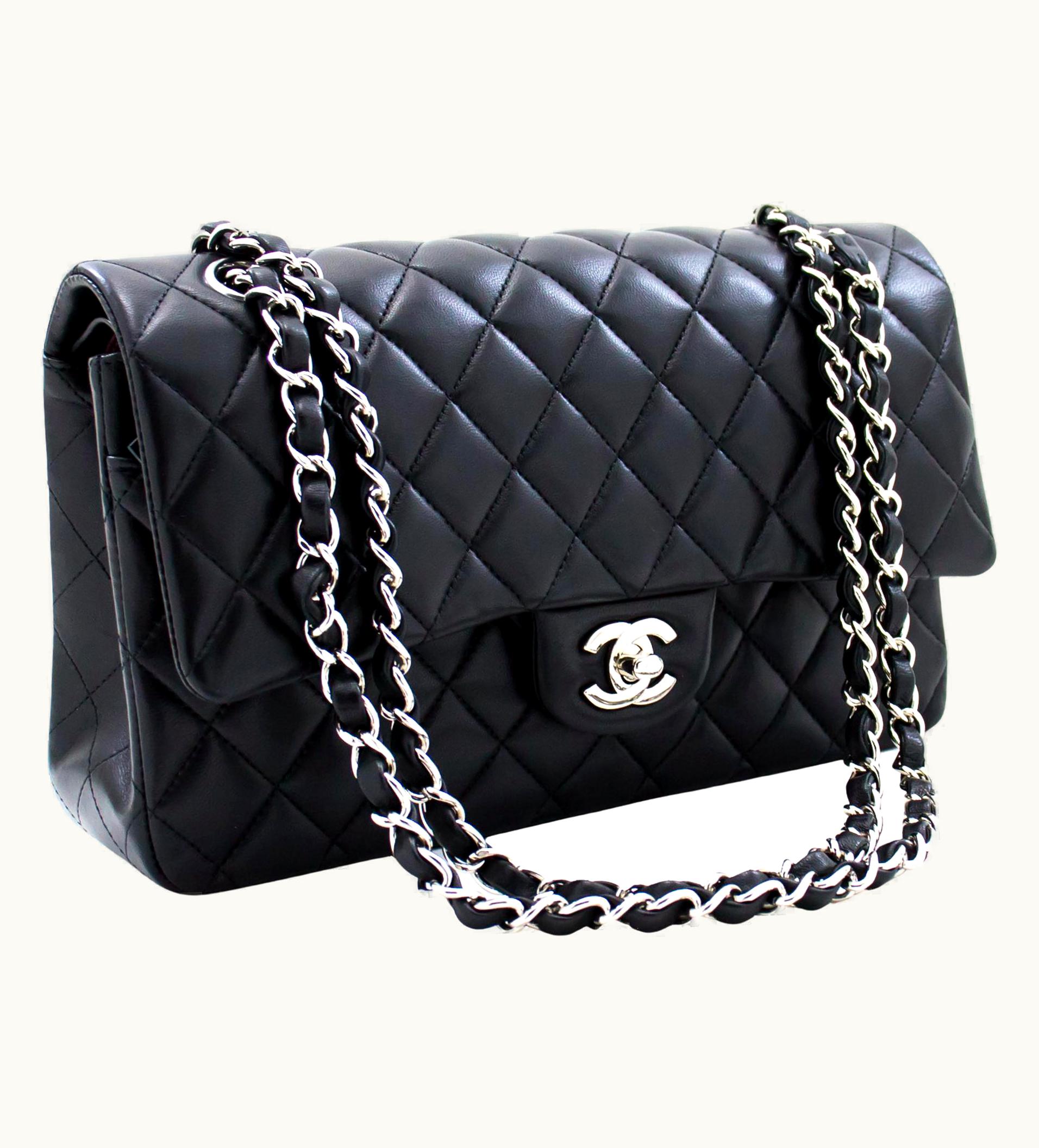 Chanel Chanel 2019 2.55 Double Chain Flap Shoulder Bag Lambskin Black