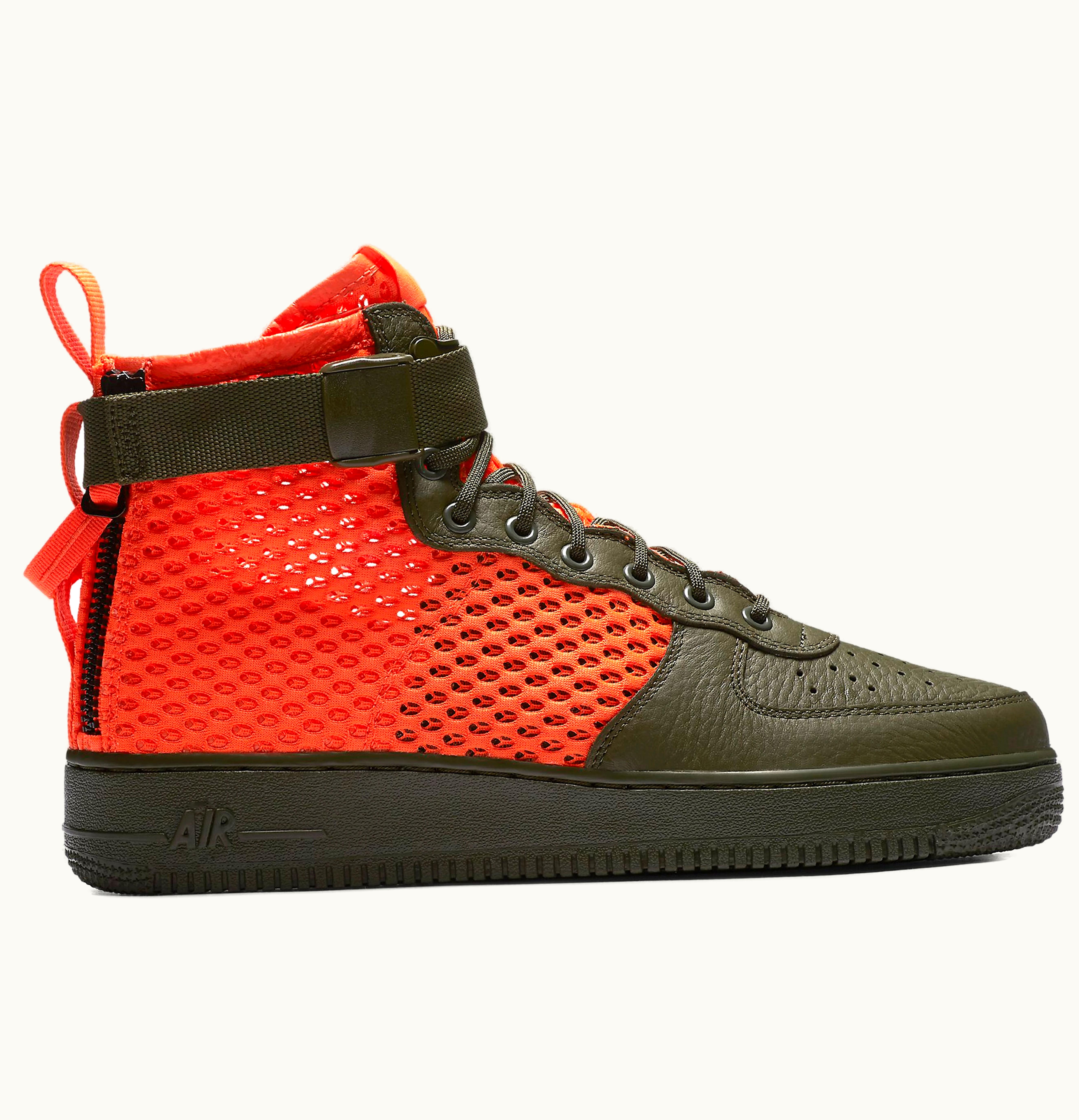 Nike Nike SF Air Force 1 Mid Cargo Khaki Total Crimson