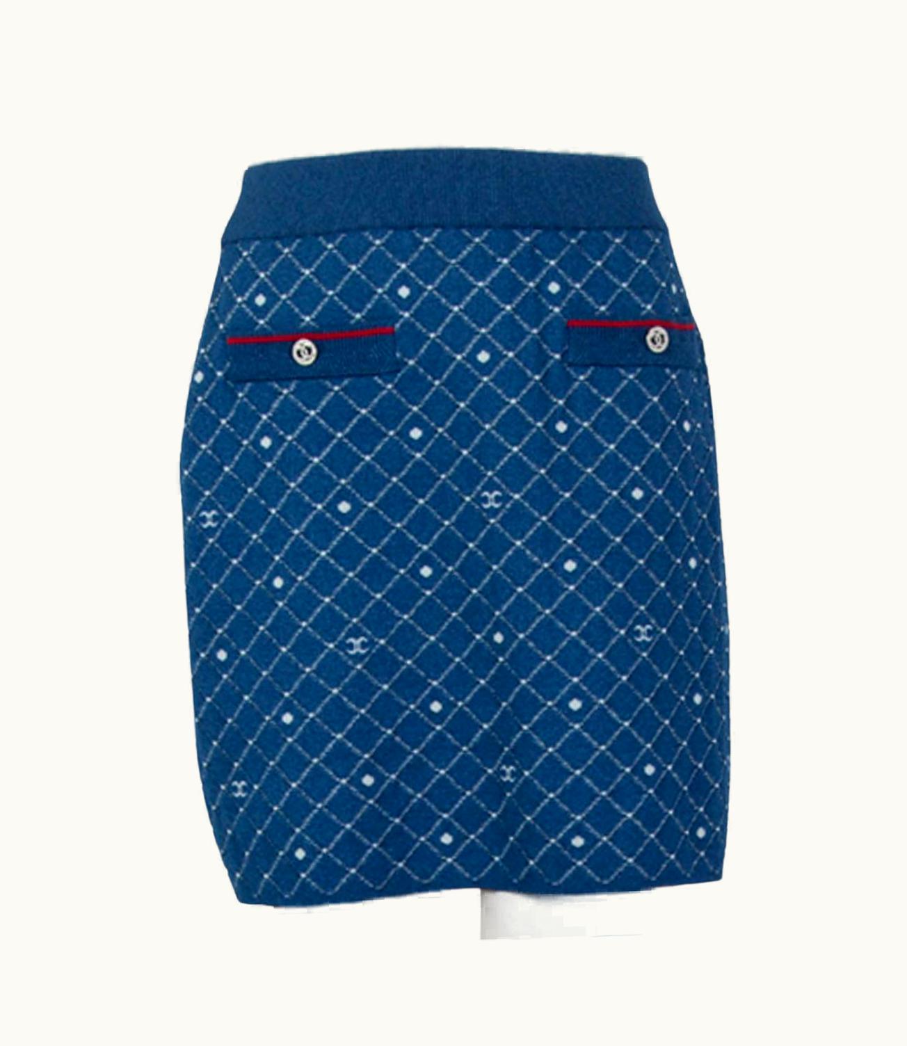 Chanel Chanel Blue Cotton 2020 Terry Mini Skirt