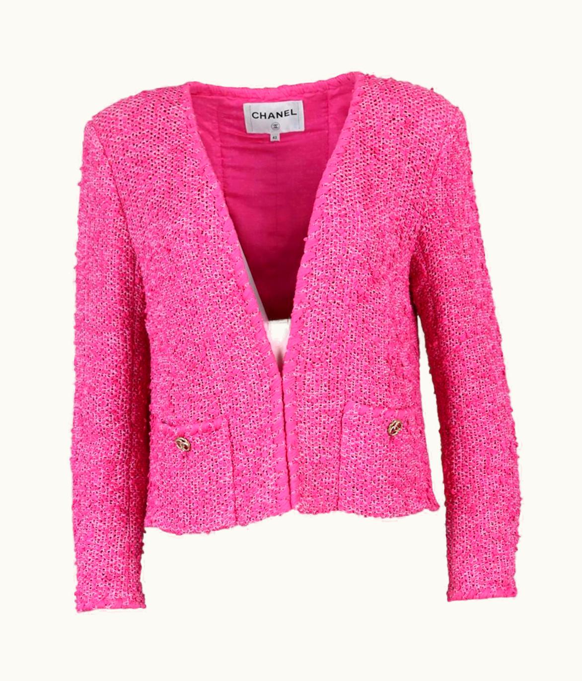 Chanel Chanel 2021 Cotton Blend Tweed Jacket Uk