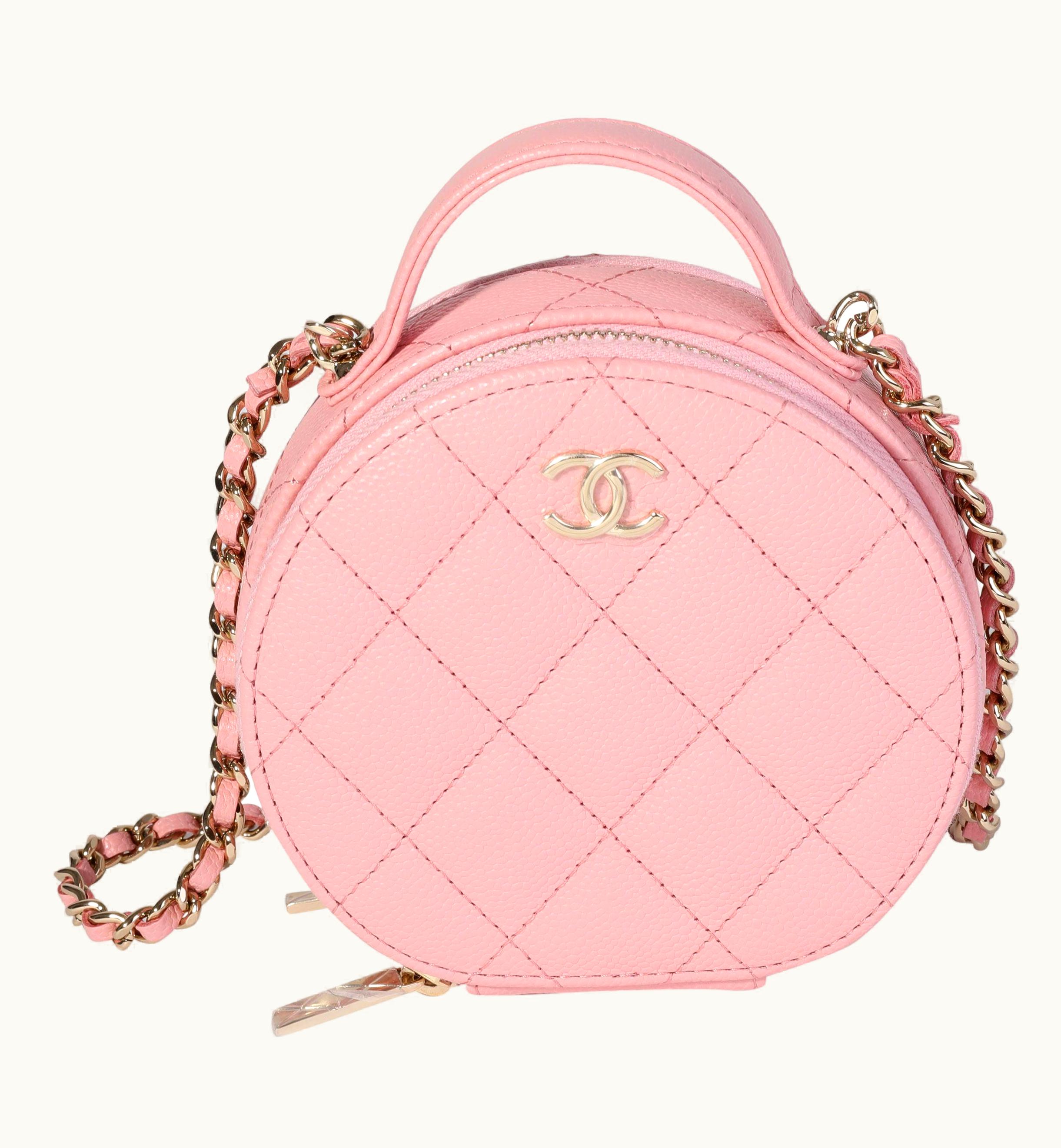 Chanel Chanel Pink Quilted Caviar Handle With Care Vanity Crossbody UZ0595510