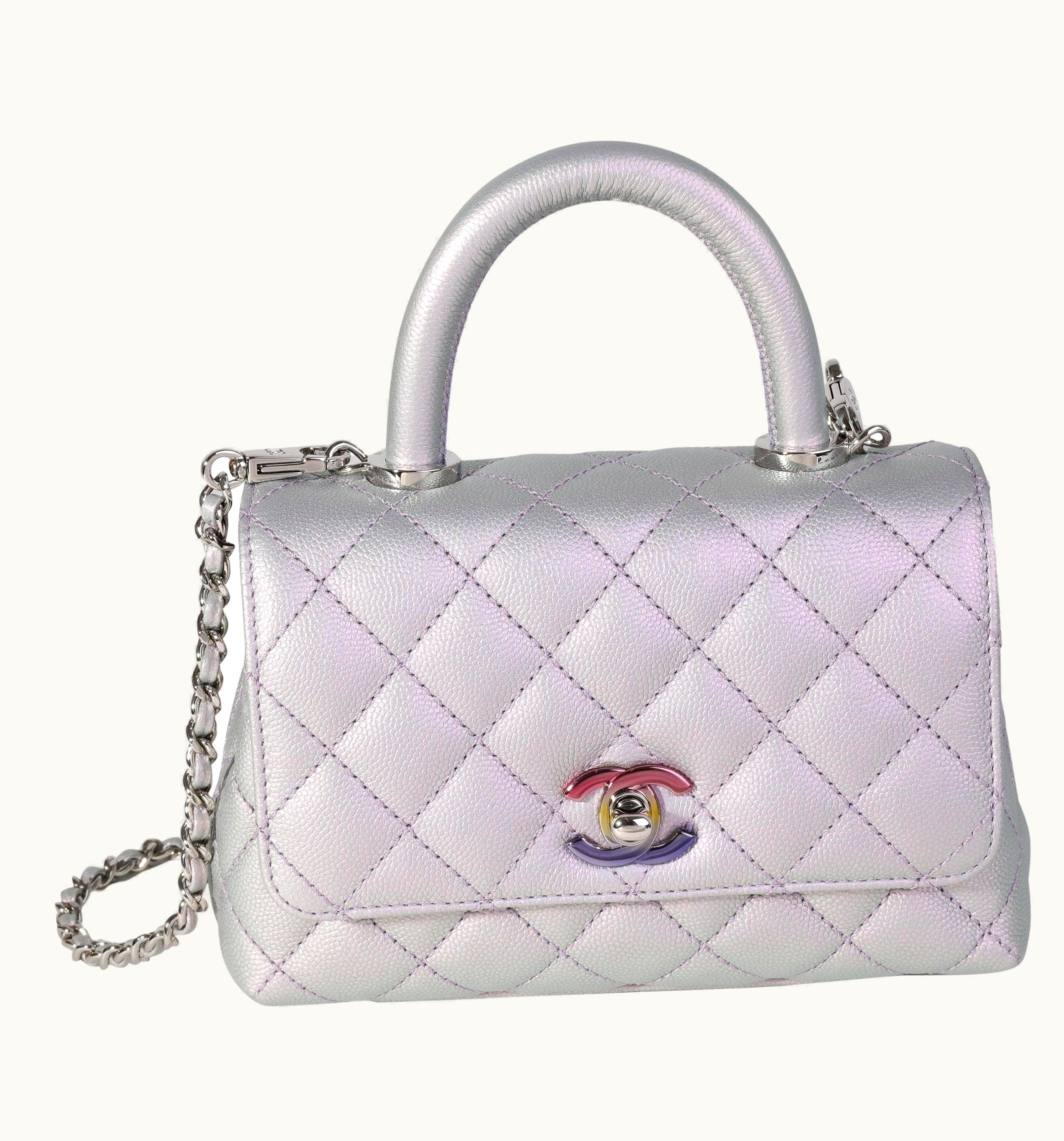 Chanel Chanel Iridescent Quilted Caviar Extra Mini Coco Top Handle