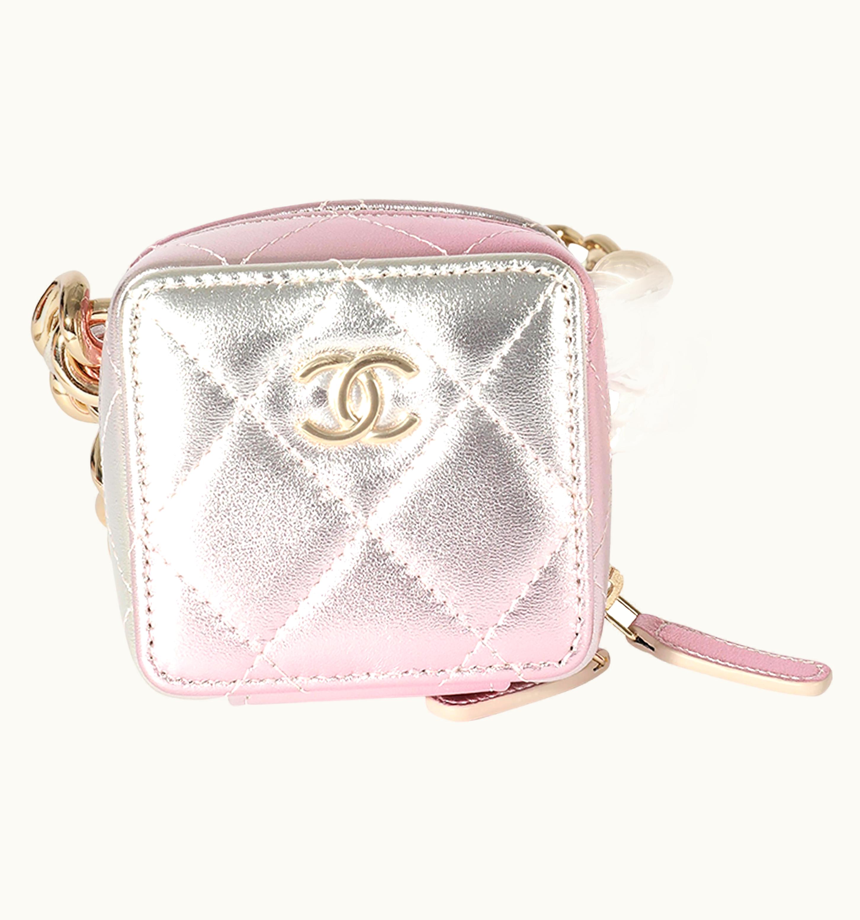 Chanel Chanel Metallic Lambskin Quilted Coco Punk Clutch With Chain UZ0595520