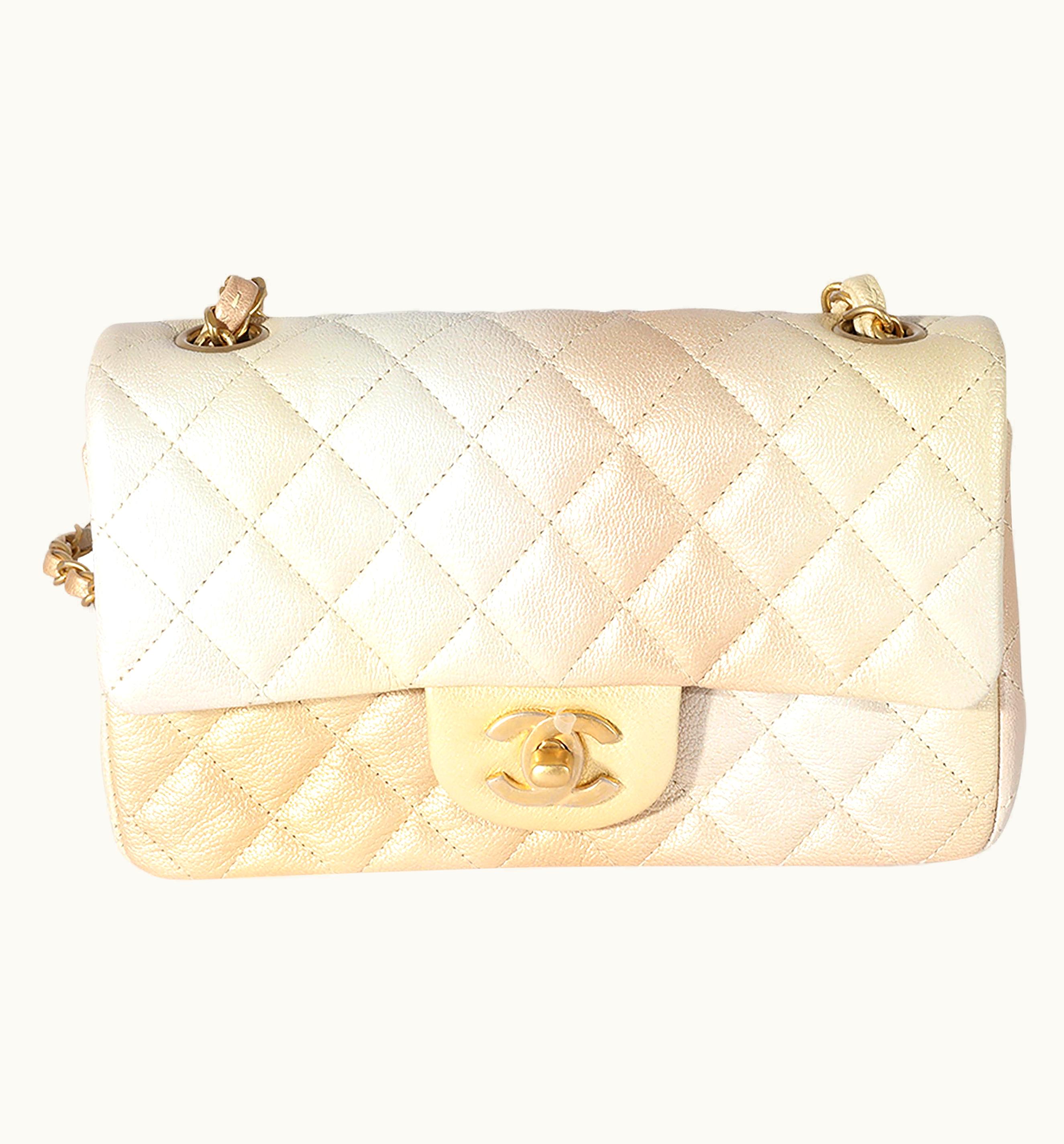 Chanel Chanel 22c Metallic Ombre Quilted Lambskin Rectangular Mini Flap Bag