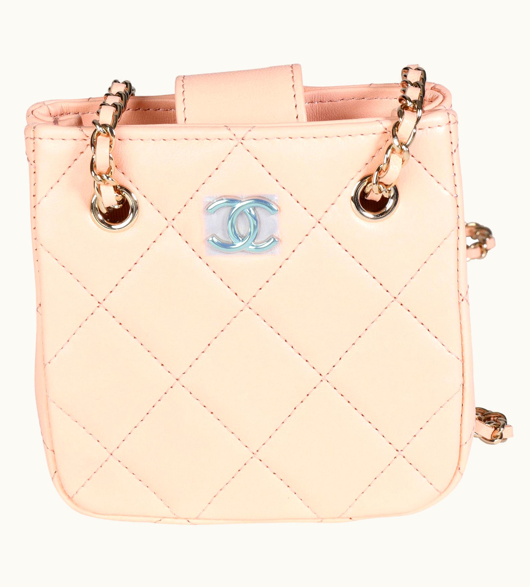 Chanel Chanel Pink Quilted Lambskin Tiny Shopping Bag