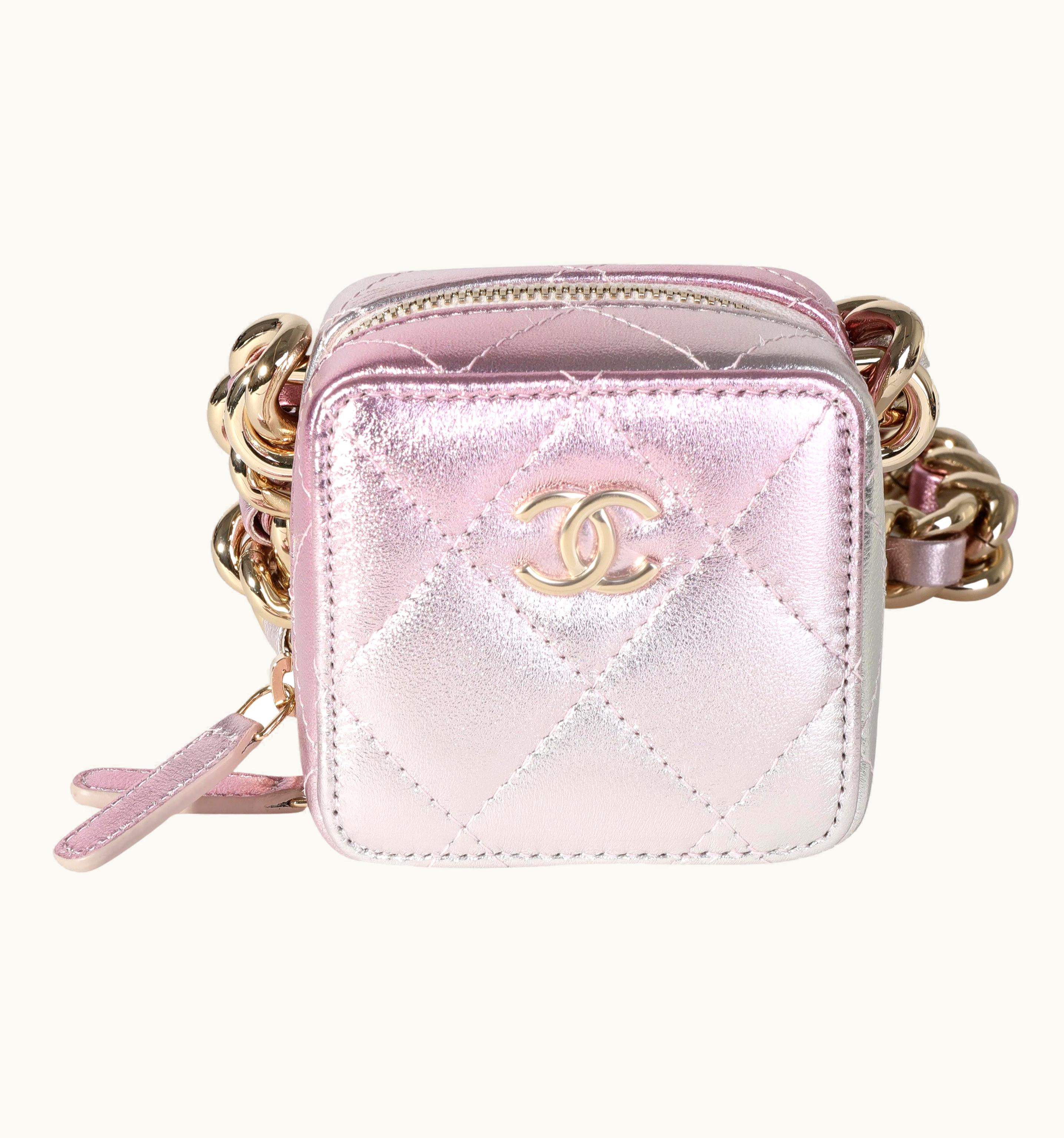 Chanel Chanel Metallic Lambskin Quilted Coco Punk Clutch With Chain UZ0595628