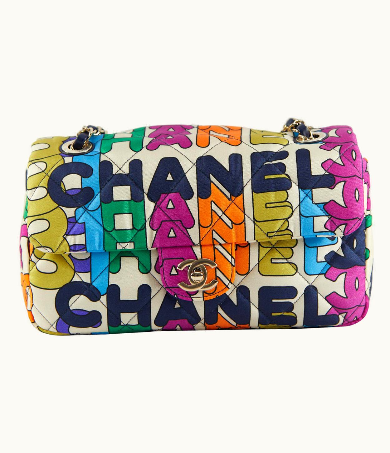 Chanel Rare Chanel 21k Rainbow Flap Bag Multicolor With Gold-tone Hardware