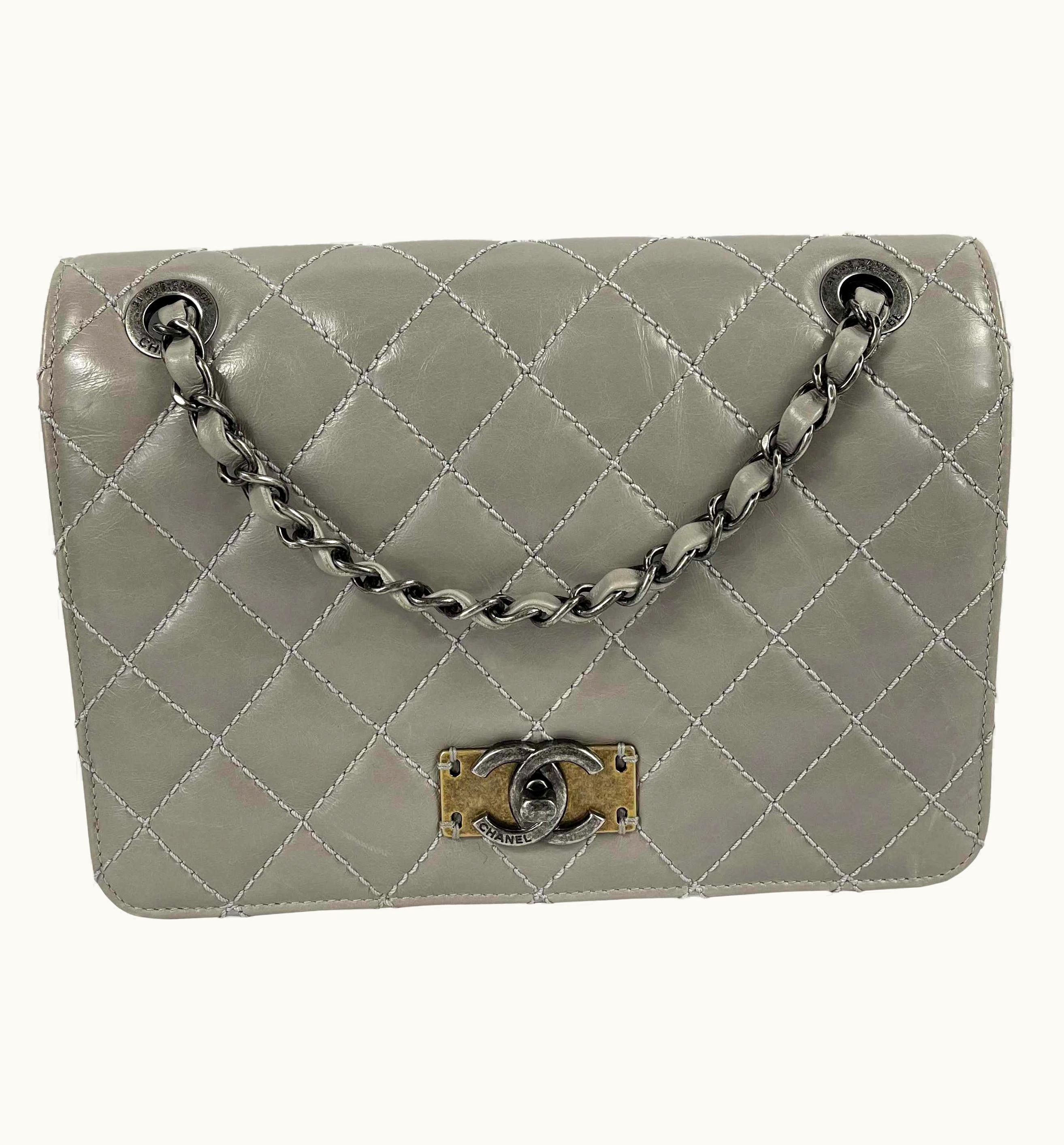 Chanel Chanel Glazed Calfskin Quilted Medium Day Trip Flap Bag Crossbody
