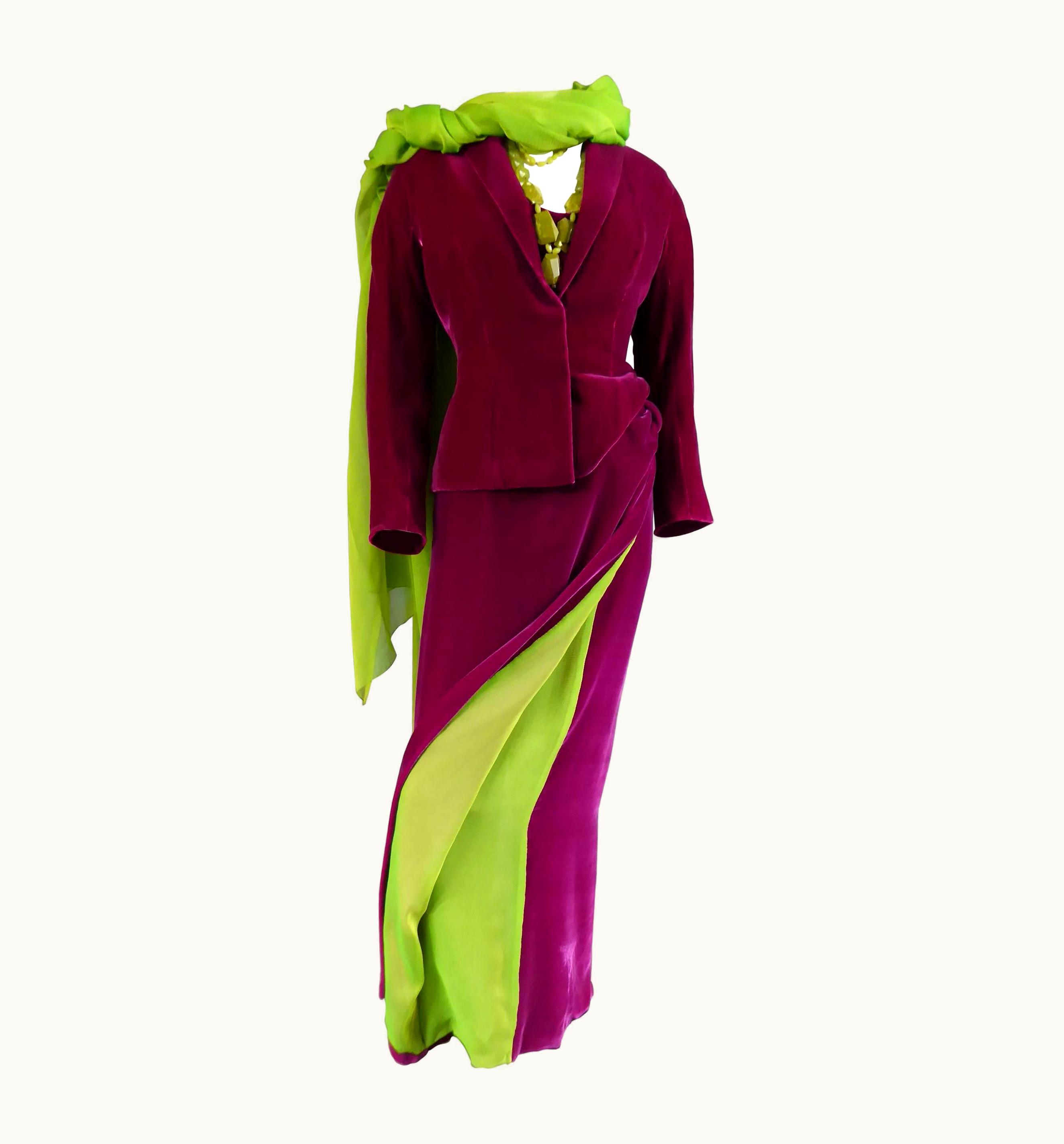 Jean-Paul Gaultier A Jean-Paul Gaultier Couture Velvet Set Belonging To Catherine Deneuve 2004