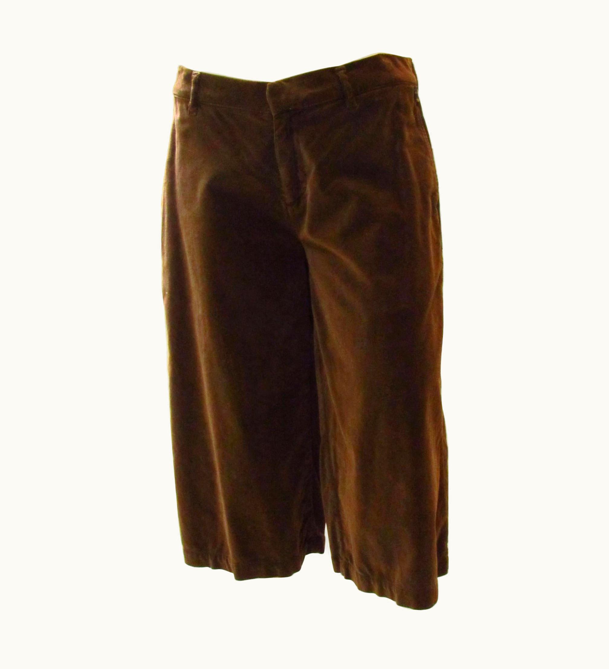 Jean-Paul Gaultier Jean Paul Gaultier Short Brown Velvet Pants